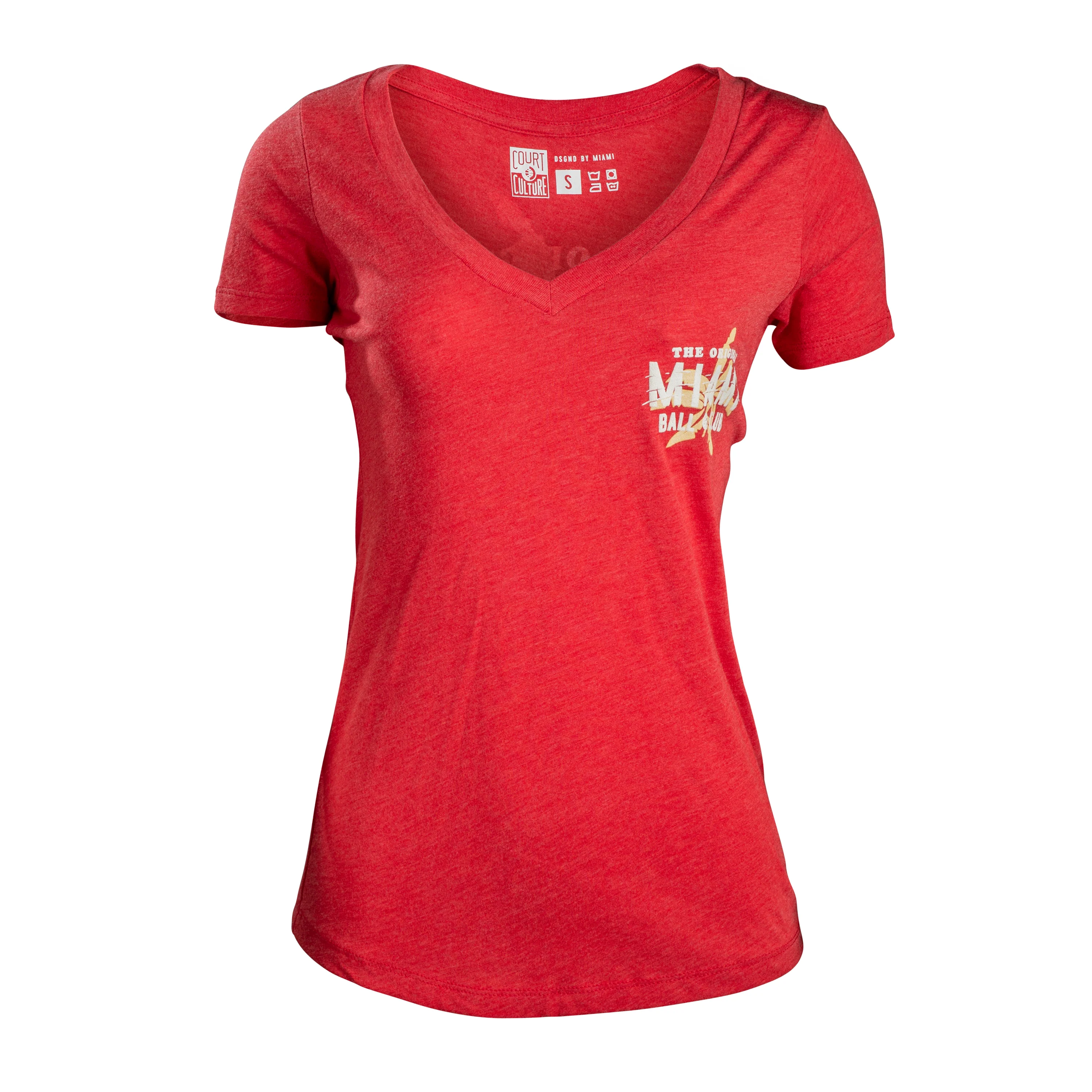 Ladies Miami Ball Club V-Neck Tee