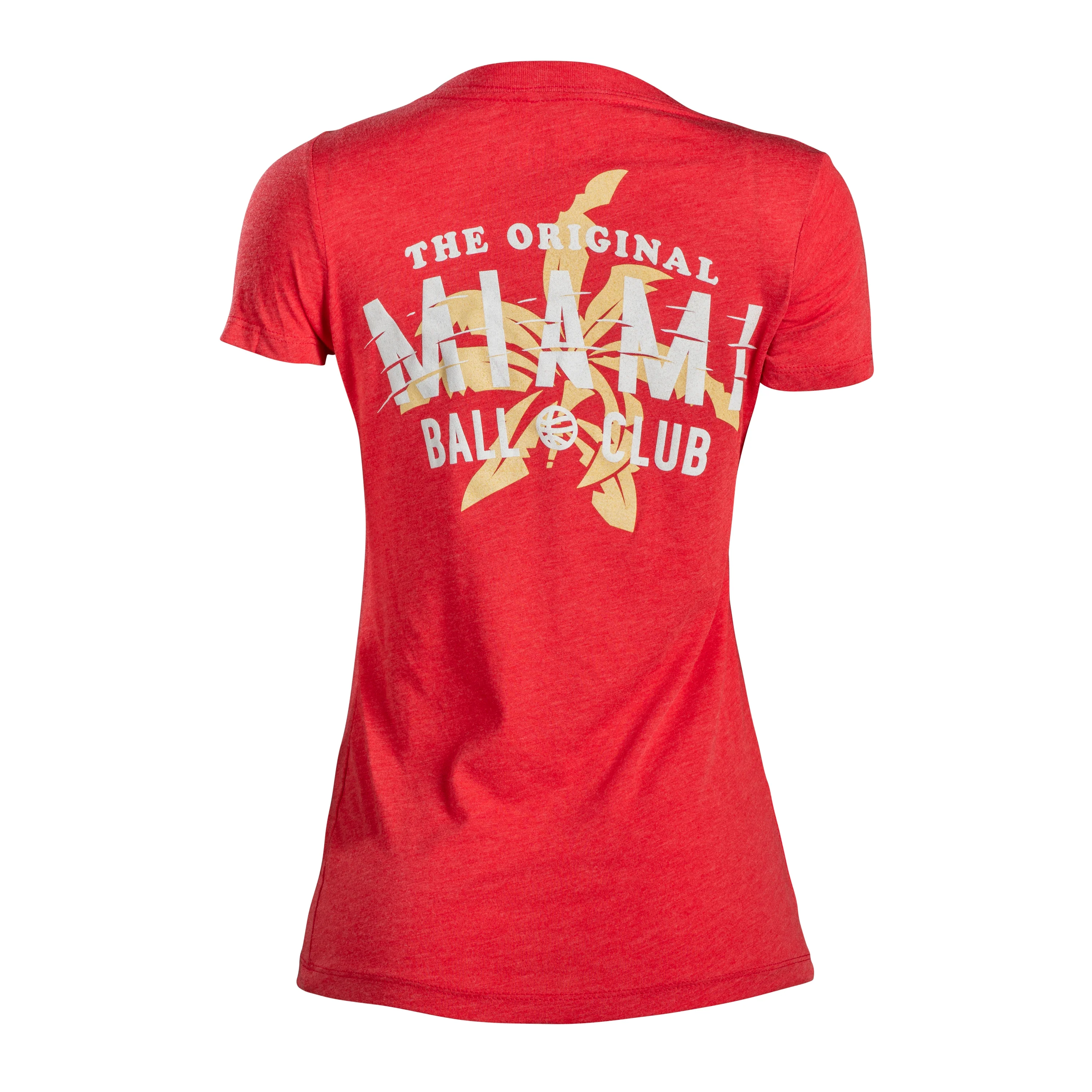 Ladies Miami Ball Club V-Neck Tee - Image 2