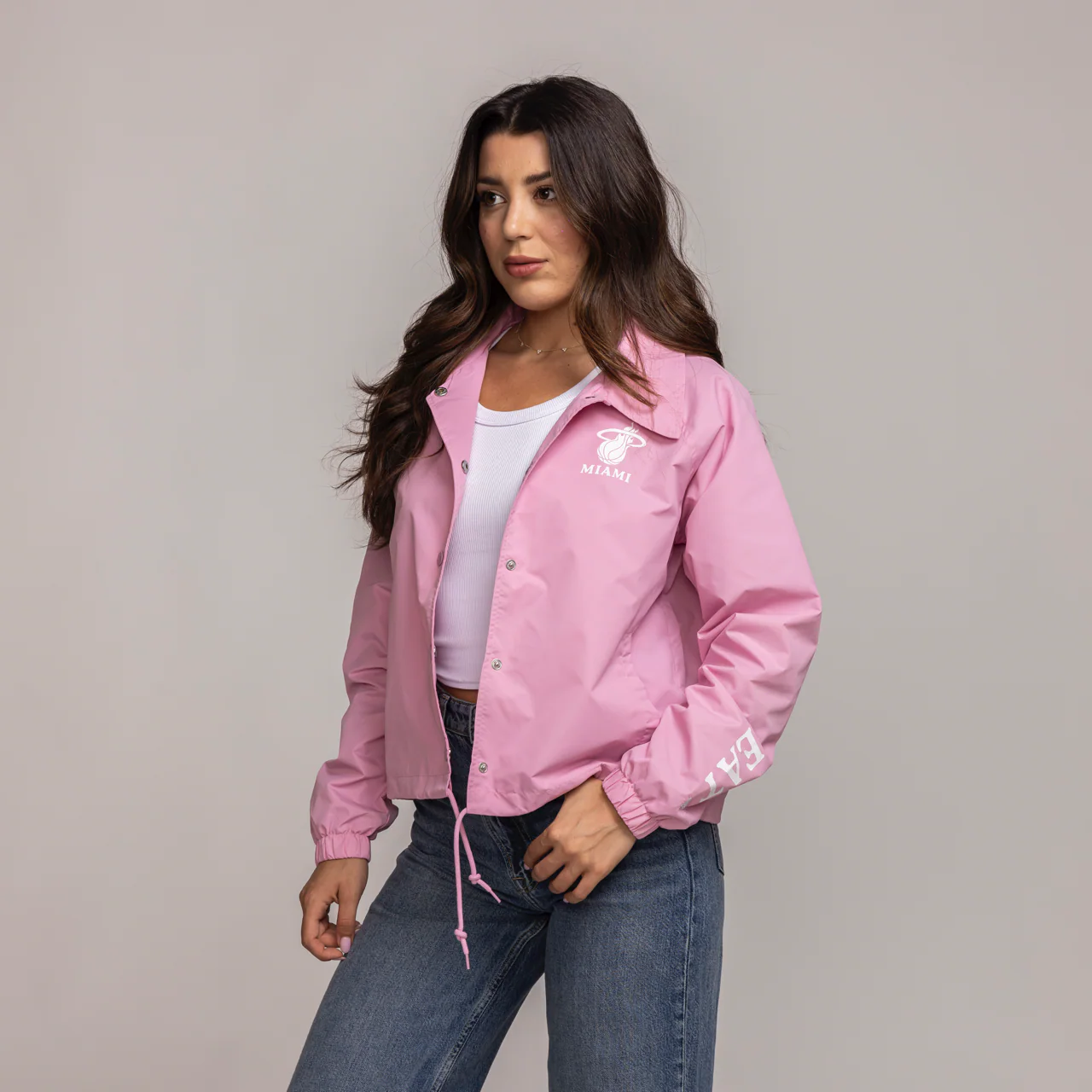 New Era Miami HEAT Original Vice Cropped Jacket - Image 4