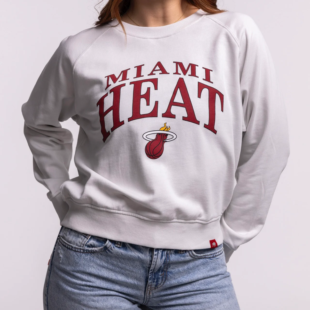 Sportiqe Miami HEAT Wordmark Women's Crewneck - Image 2