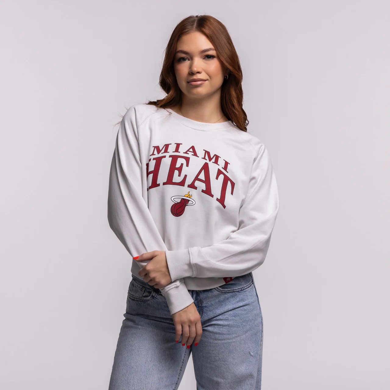Sportiqe Miami HEAT Wordmark Women's Crewneck - Image 4