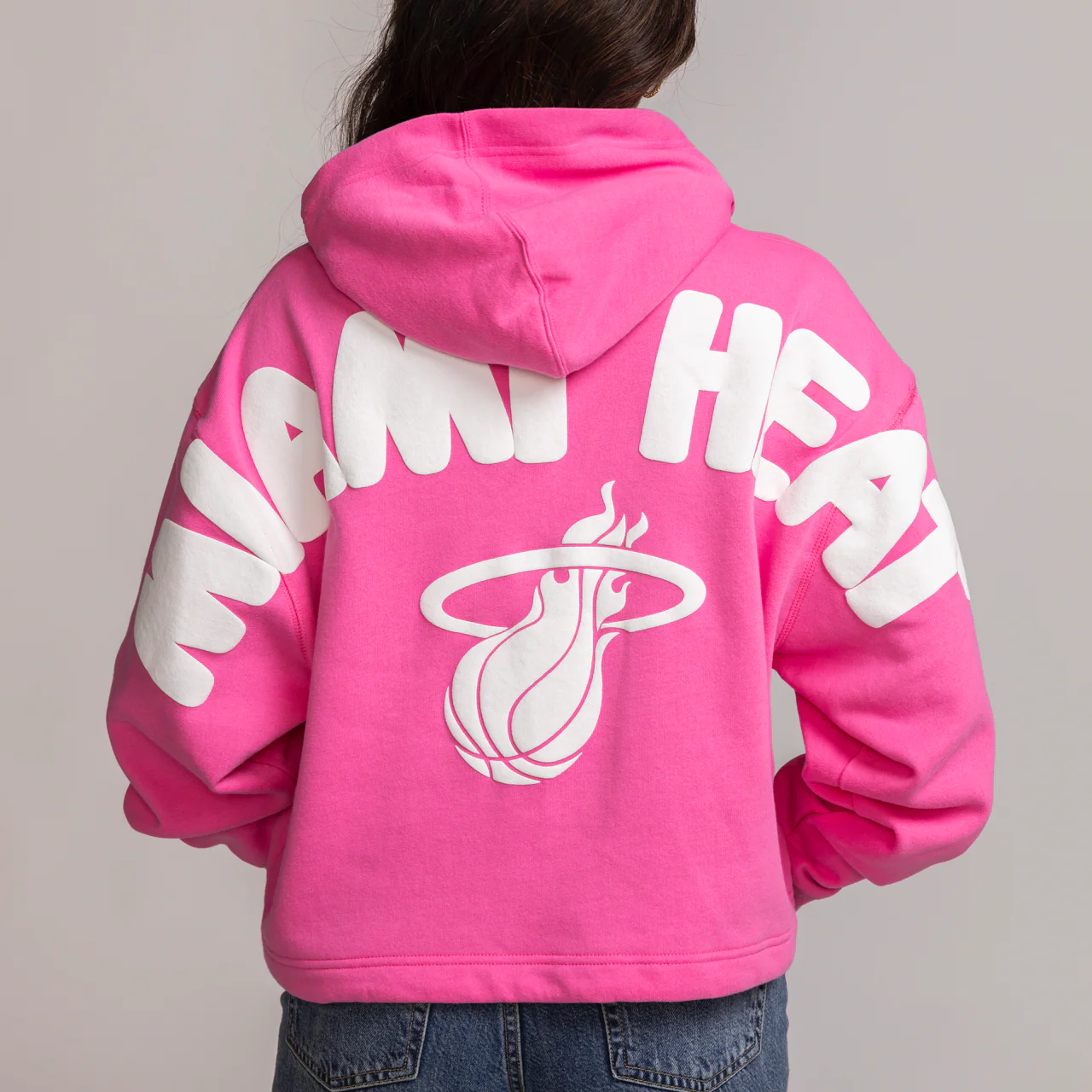 '47 Brand Miami HEAT Original Vice Cropped Hoodie - Image 2