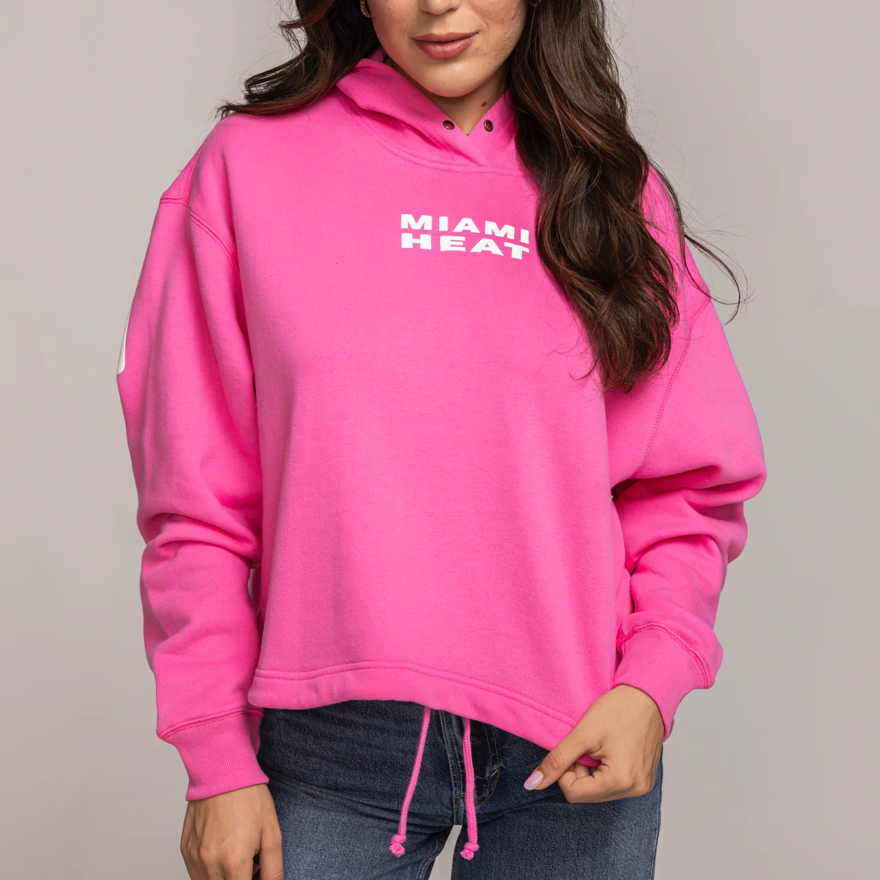 '47 Brand Miami HEAT Original Vice Cropped Hoodie - Image 3
