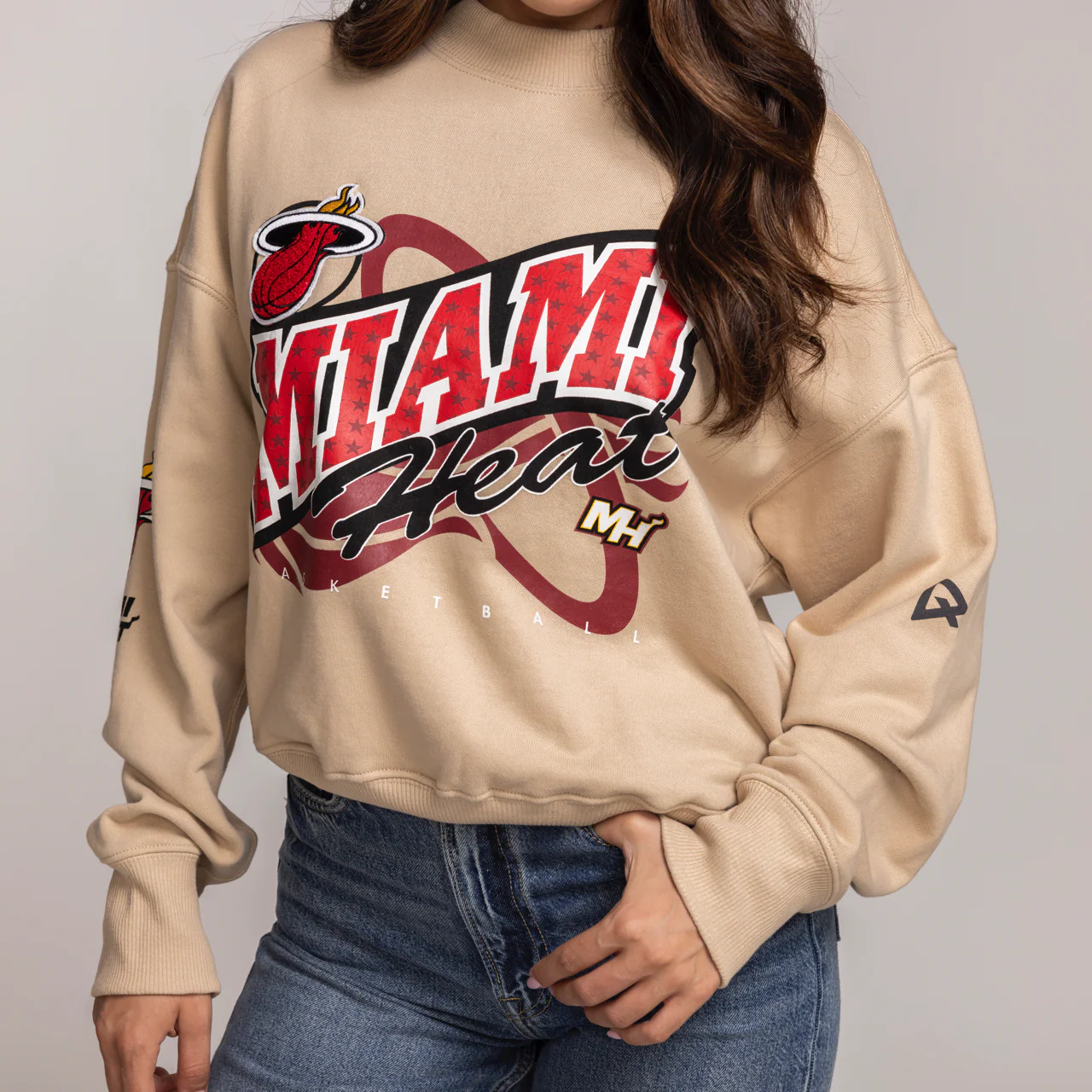 Qoreware Miami HEAT Mockneck Women's Crewneck - Image 2