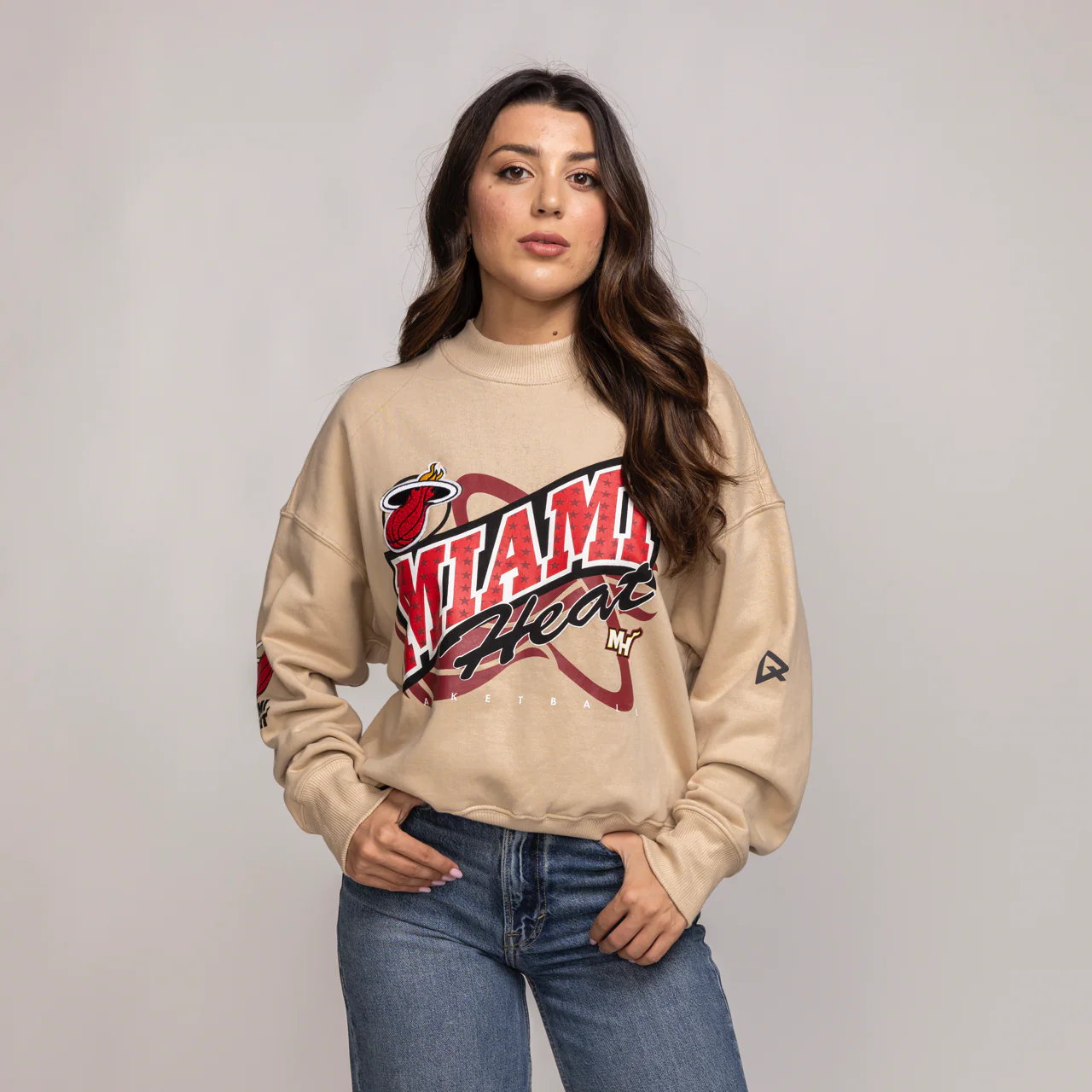 Qoreware Miami HEAT Mockneck Women's Crewneck - Image 4