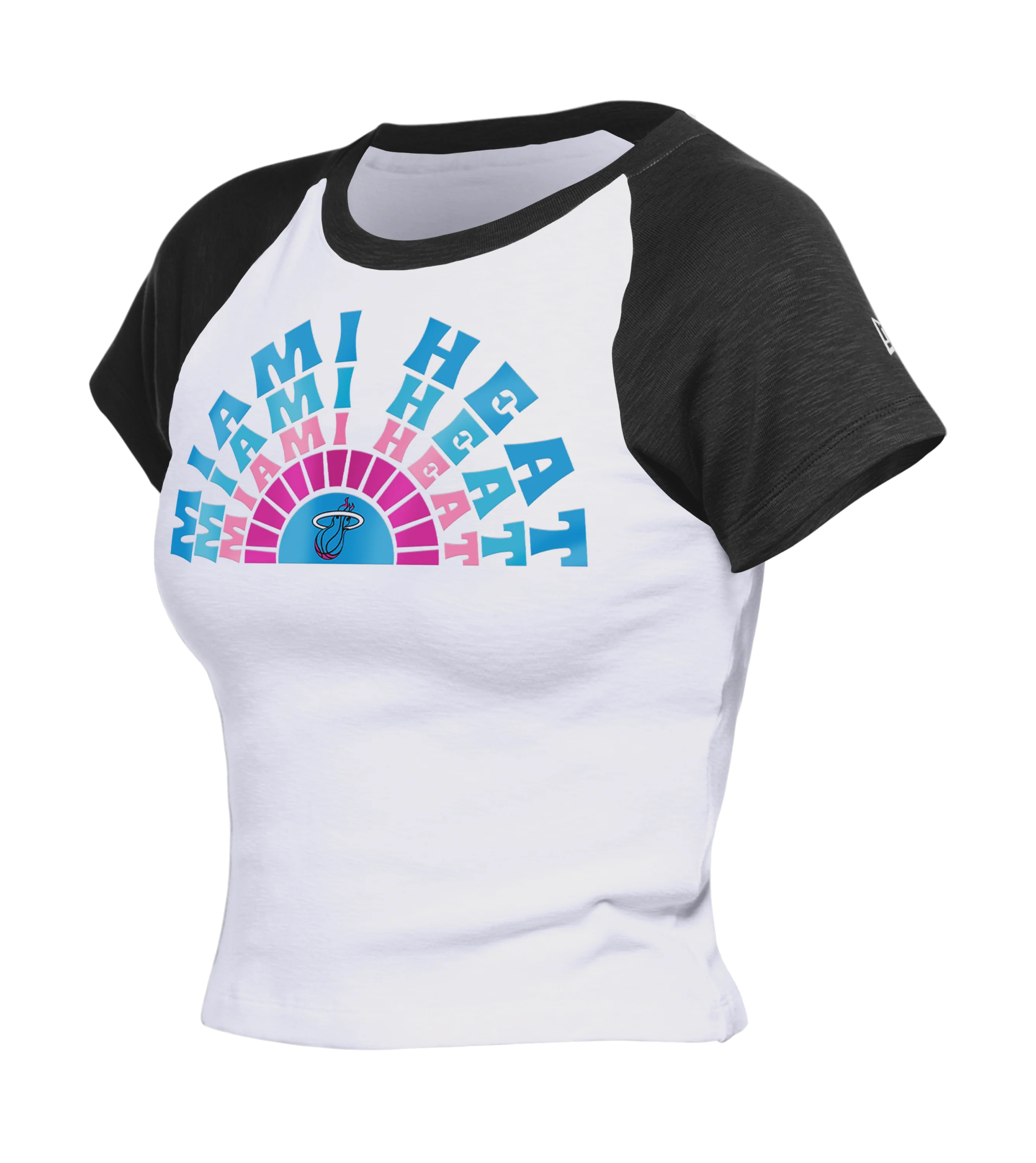 New Era Miami HEAT Original Vice Women's Raglan Tee - Image 6