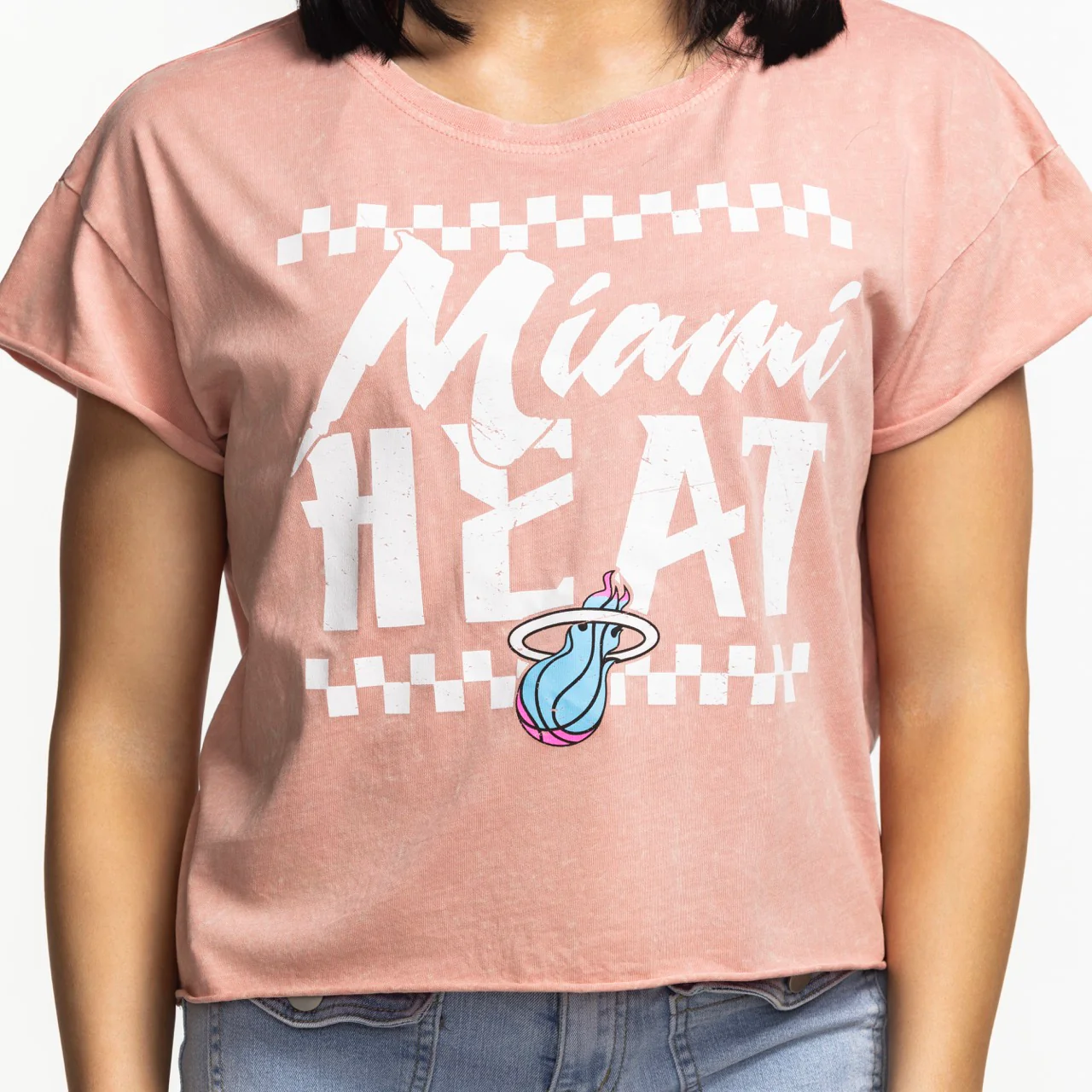 Sportiqe Miami HEAT Original Vice Coral Women's Tee - Image 2
