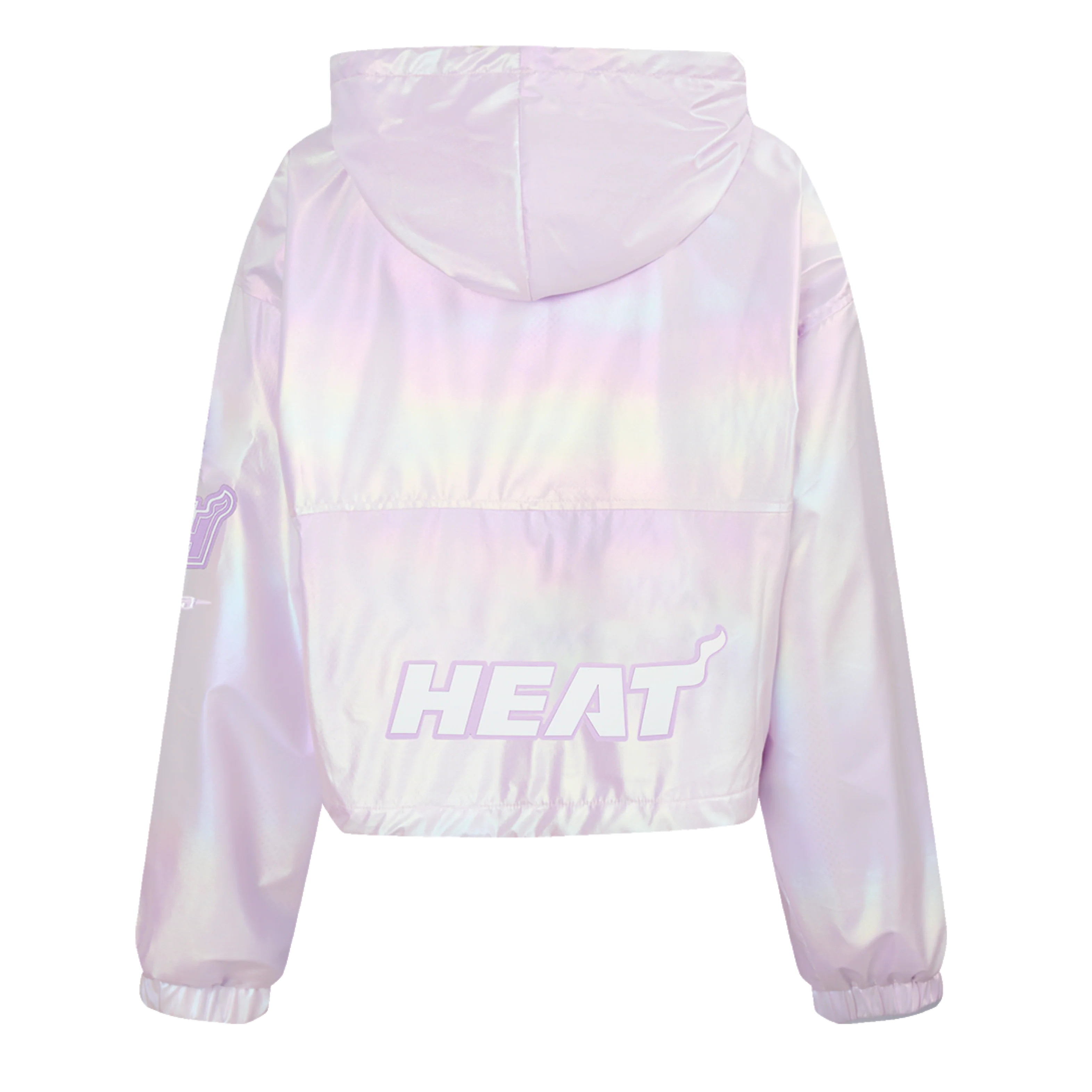 Pro Standard Miami HEAT Hologram Half Zip Women's Hoodie - Image 2