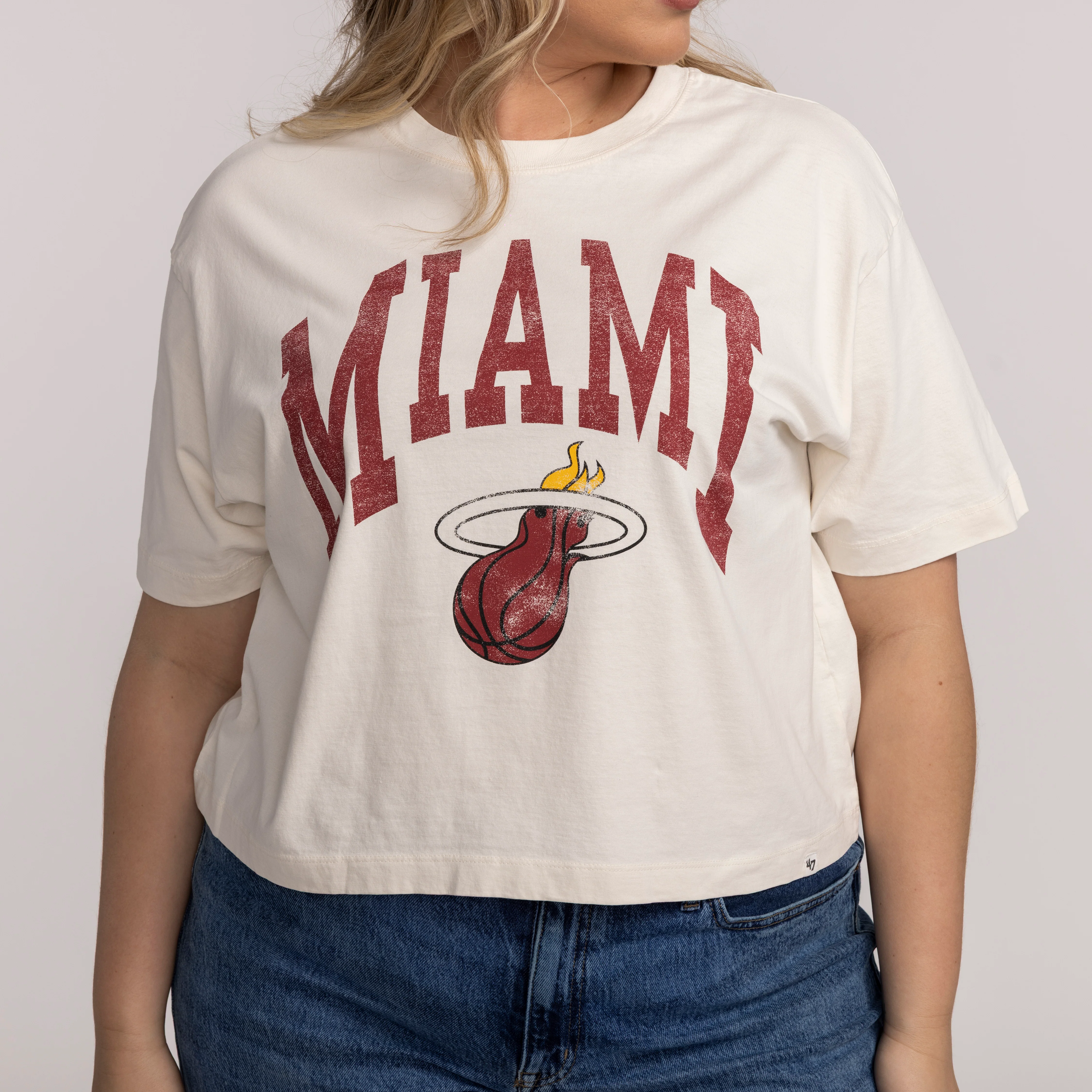 '47 Brand Miami HEAT Shale Women's Crop Top - Image 3
