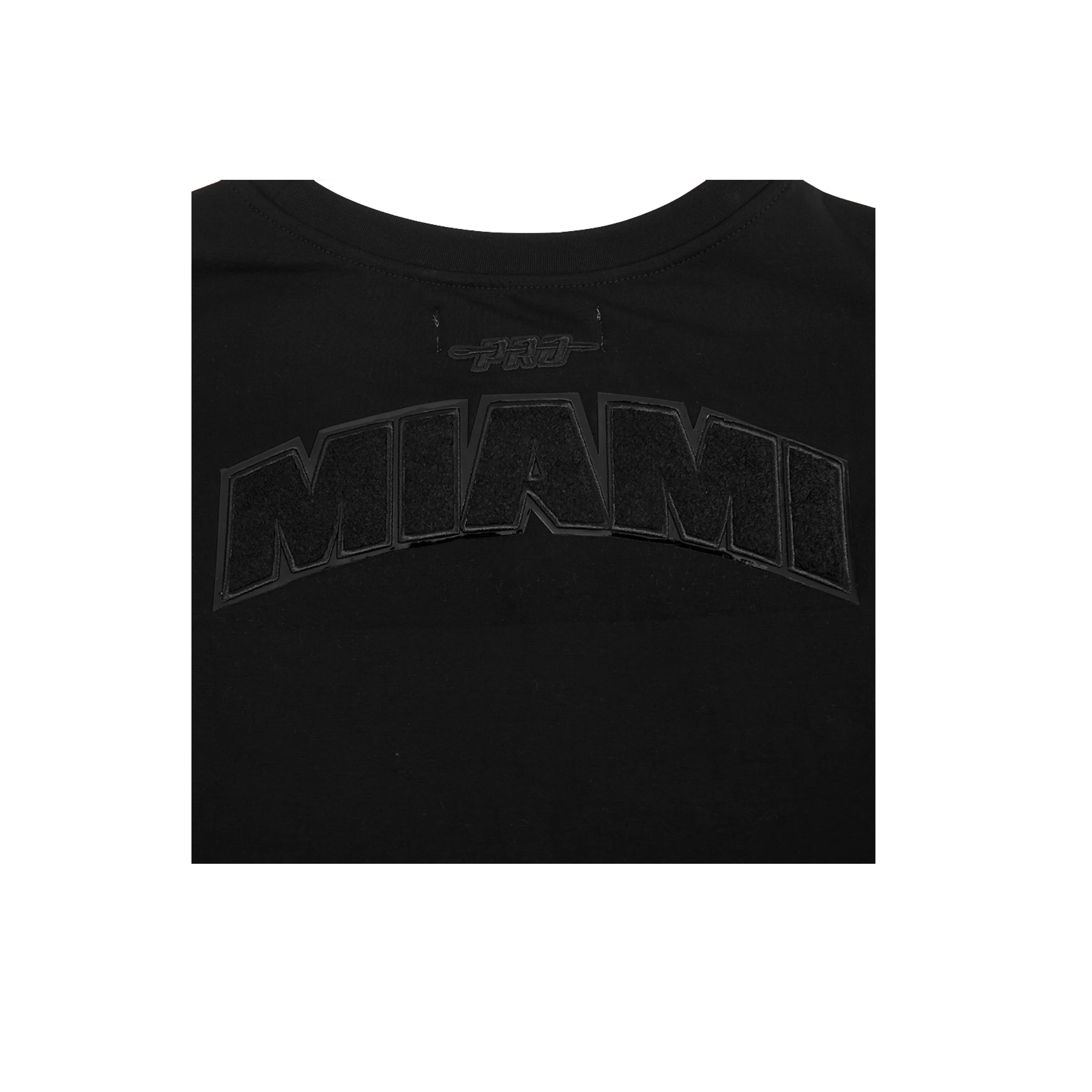 Pro Standard Miami HEAT Boxy Triple Black Women's Crop Tee - Image 7