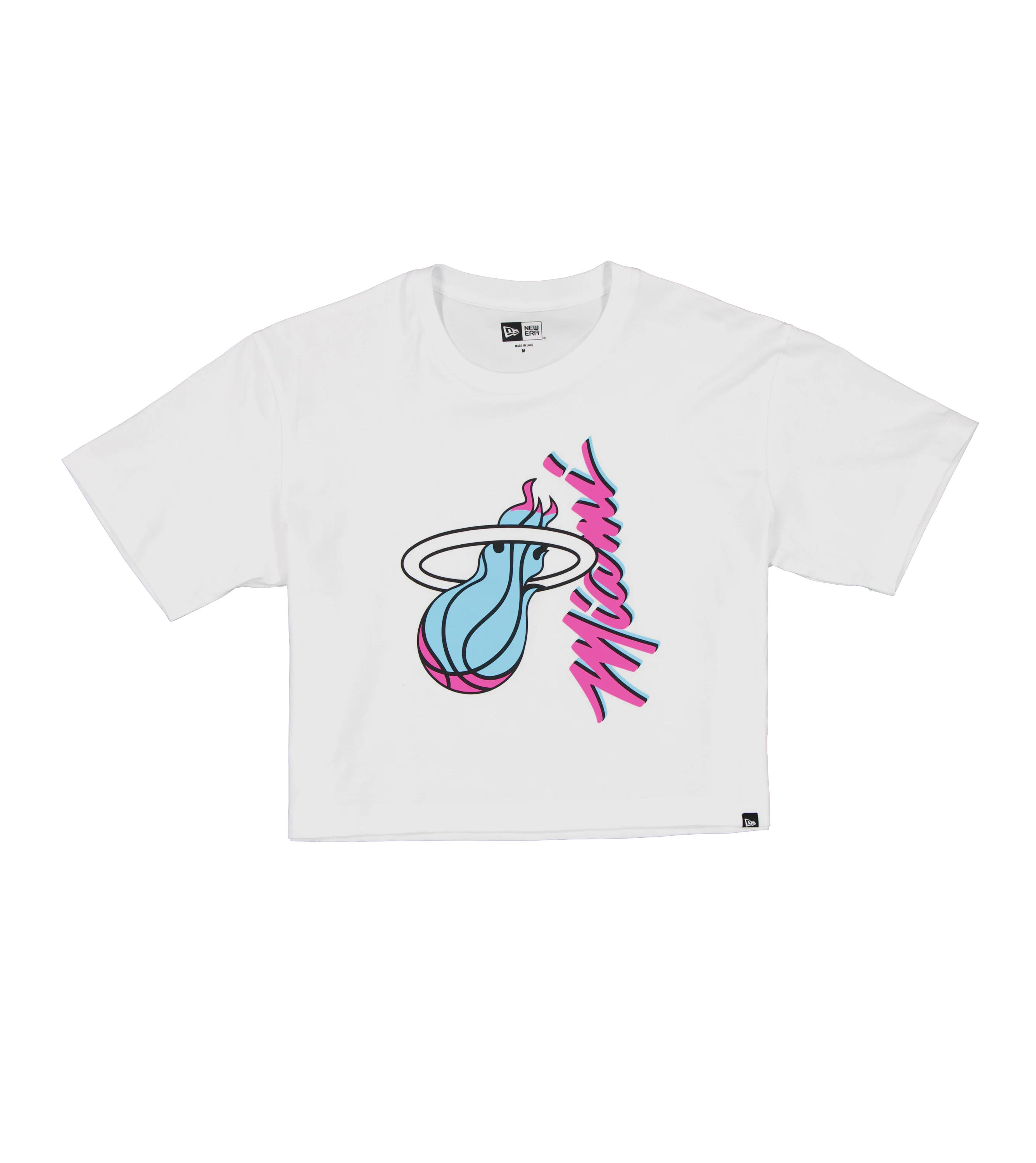 New Era Miami HEAT Original Vice Women's Boxy Cropped tee - Image 4