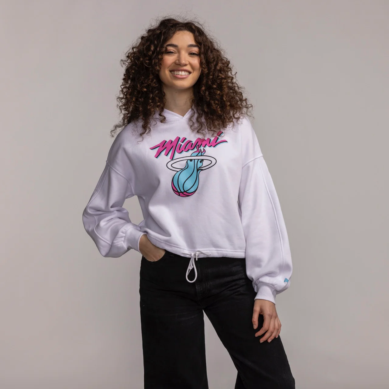 New Era Miami HEAT Original Vice Women's Cropped Hoodie
