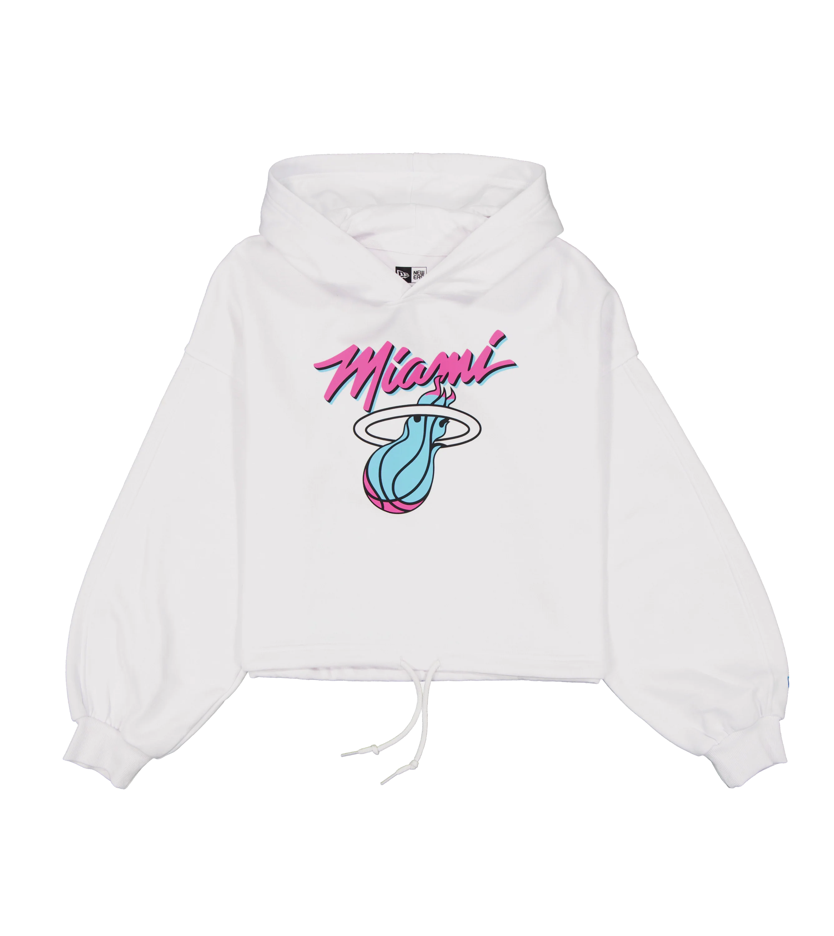 New Era Miami HEAT Original Vice Women's Cropped Hoodie - Image 4