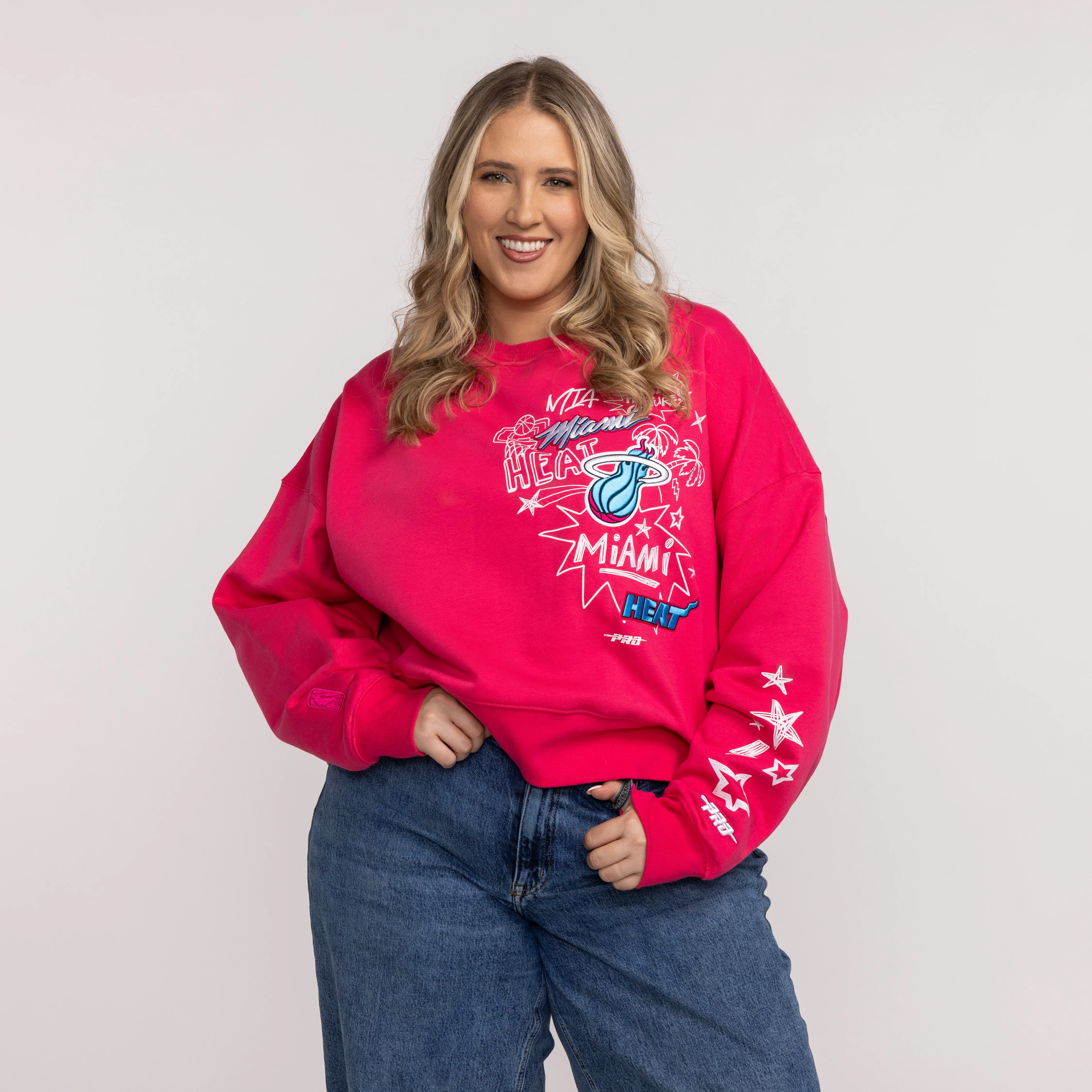 Pro Standard Miami HEAT Original Vice Pink Women's Crewneck