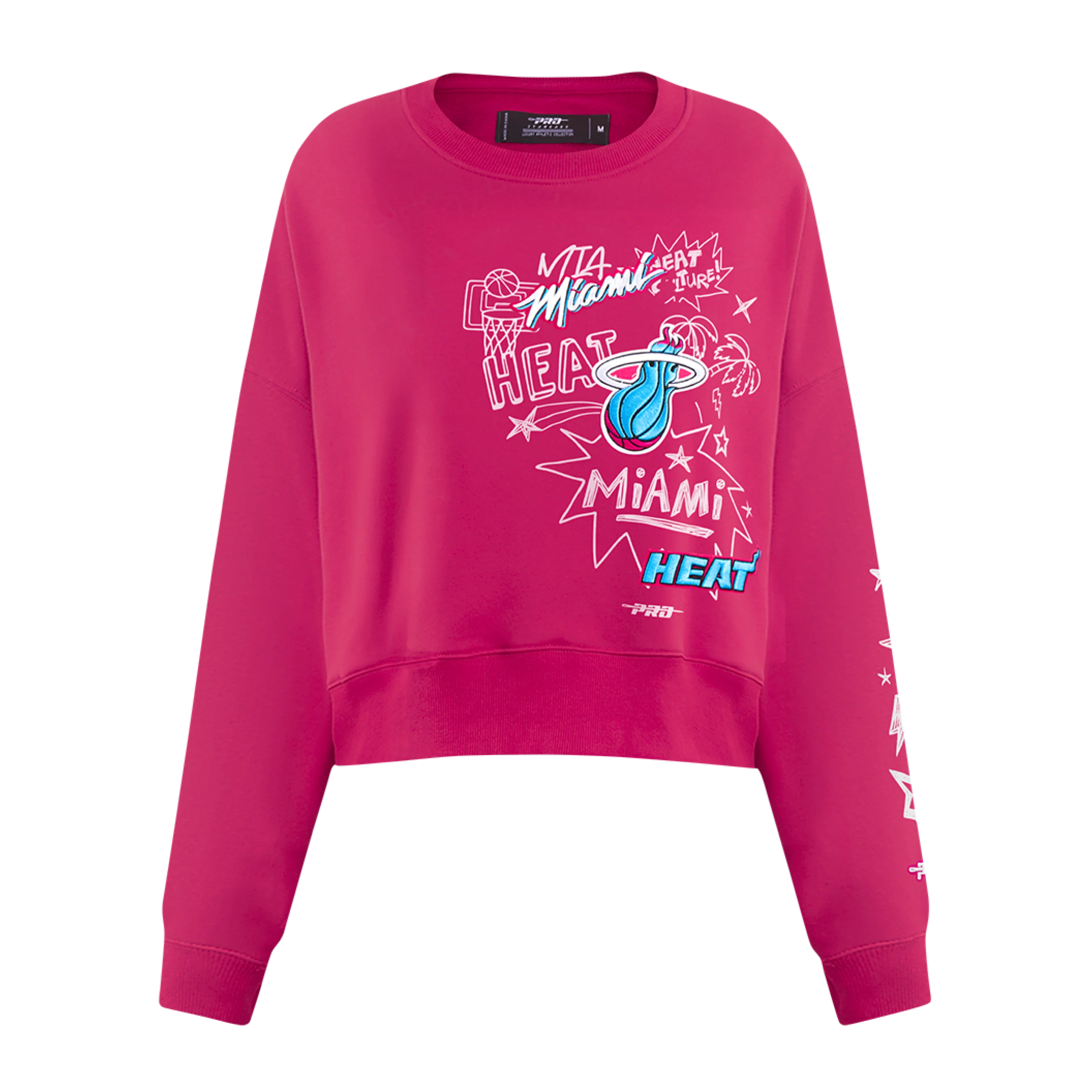 Pro Standard Miami HEAT Original Vice Pink Women's Crewneck - Image 5