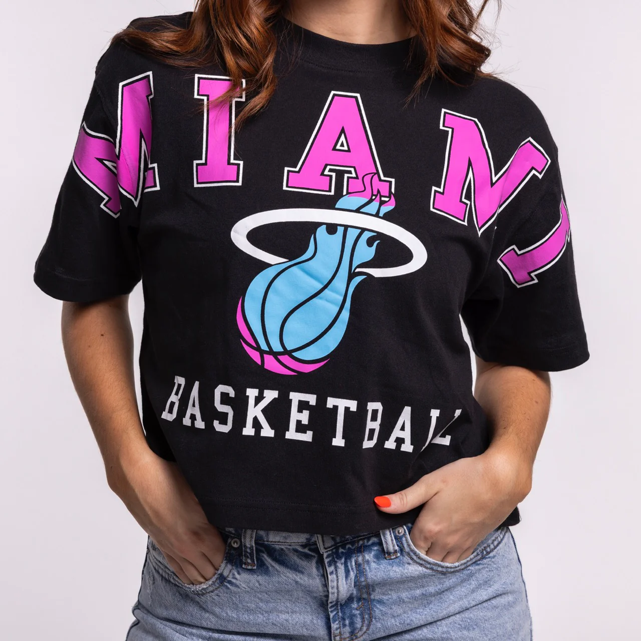'47 Brand Miami HEAT Original Vice Nights Basketball Women's Tee - Image 3