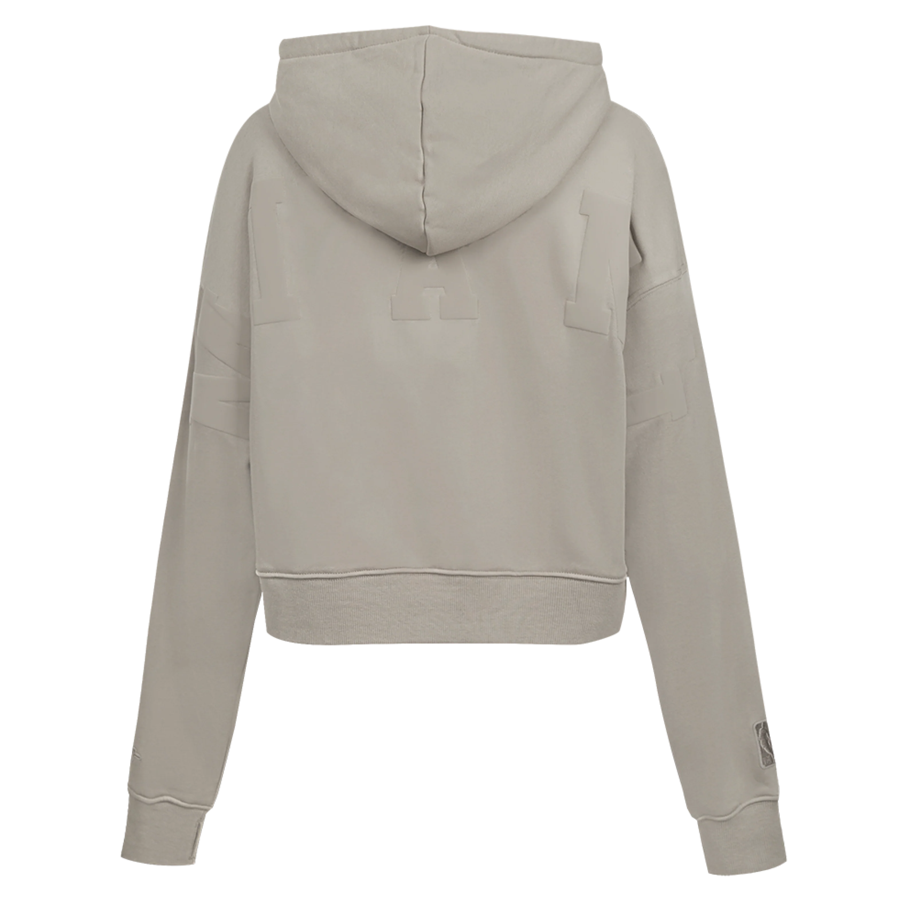 Pro Standard Miami HEAT Wingspan Crop Women's Taupe Hoodie - Image 6