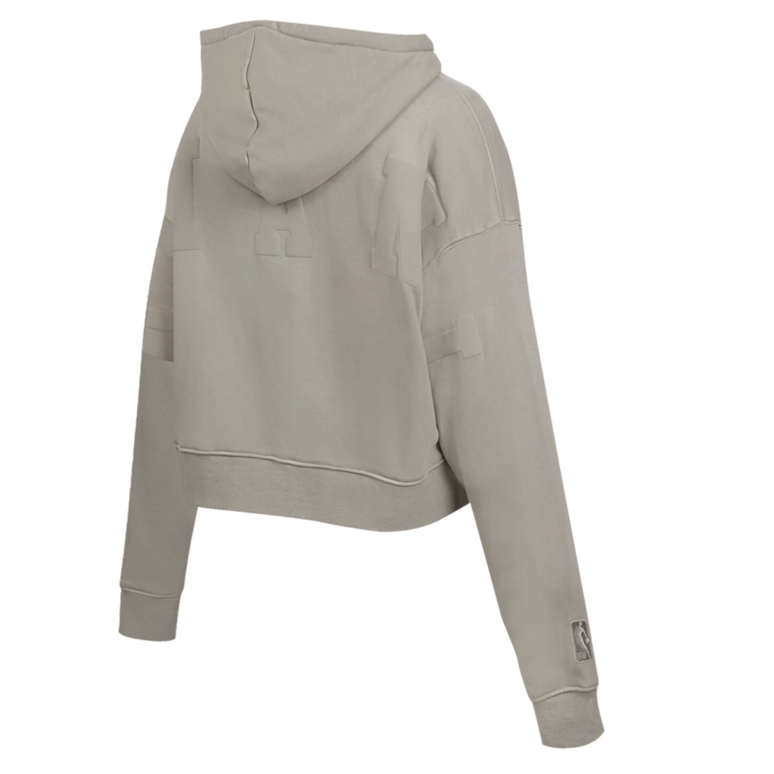 Pro Standard Miami HEAT Wingspan Crop Women's Taupe Hoodie - Image 8