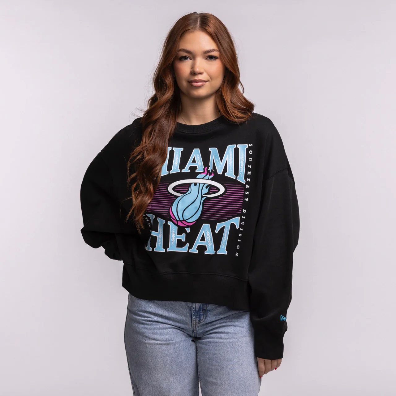 New Era Miami HEAT Original Vice Nights Wordmark Women's Crewneck