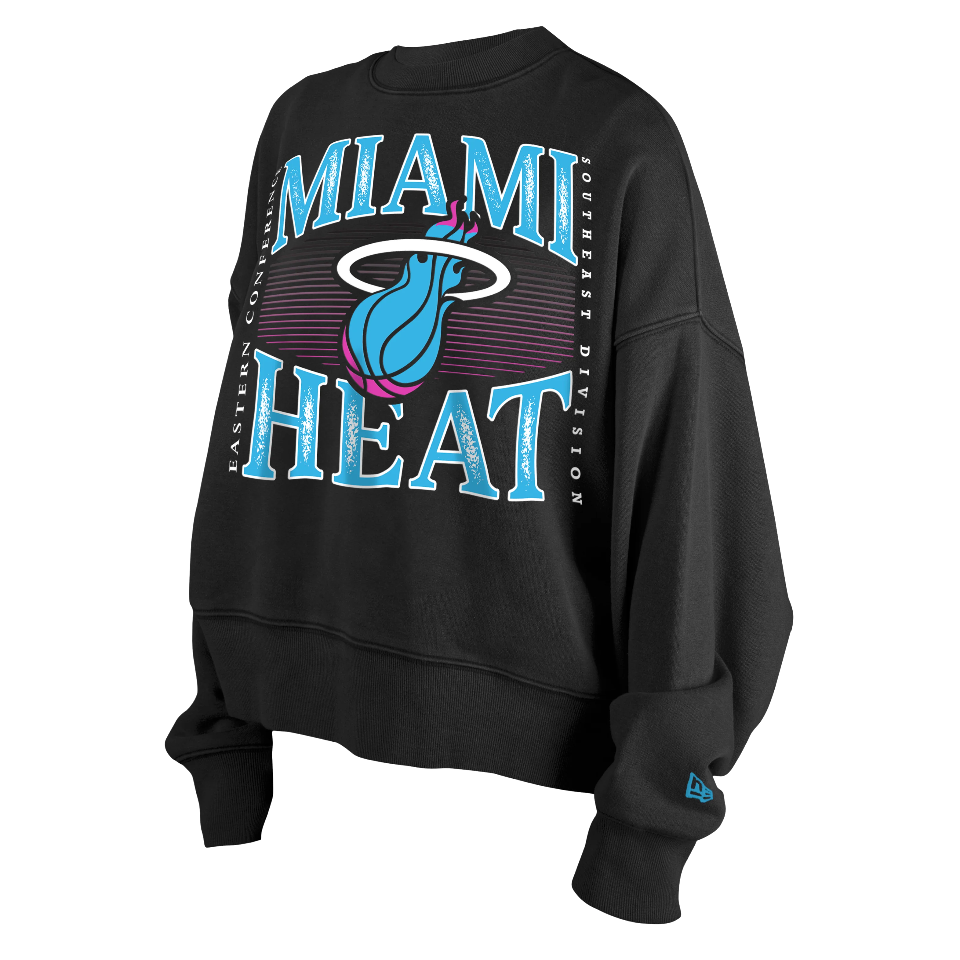 New Era Miami HEAT Original Vice Nights Wordmark Women's Crewneck - Image 5