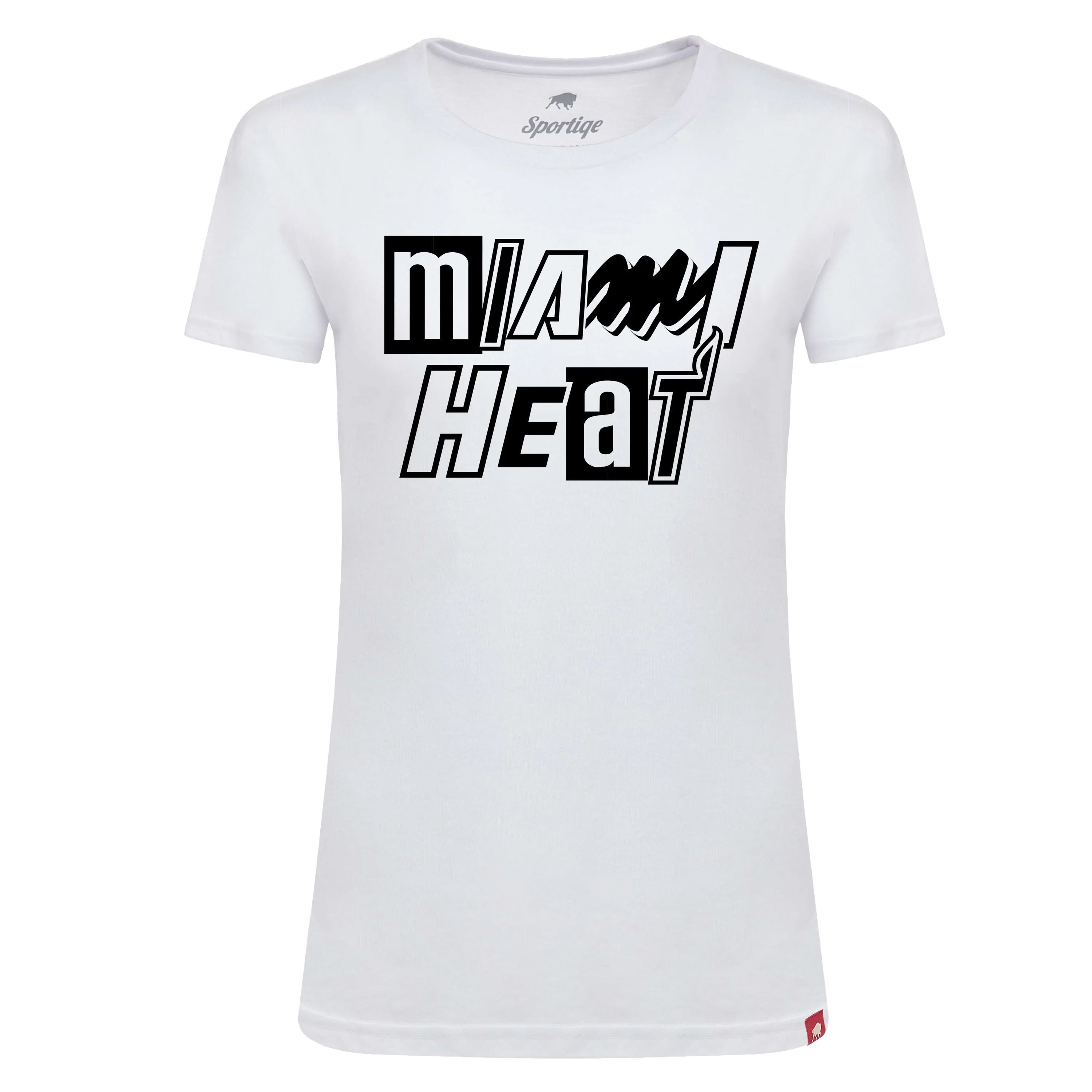 Sportiqe Miami HEAT Mashup Women's White Tee