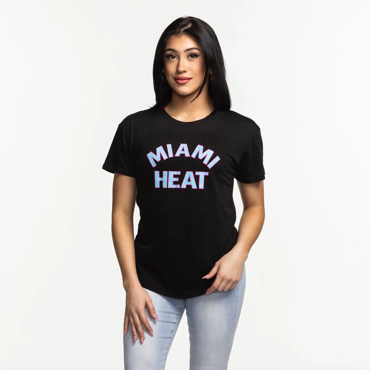 Sportiqe Miami HEAT Original Vice Nights Phoebe Women's Tee - Image 4