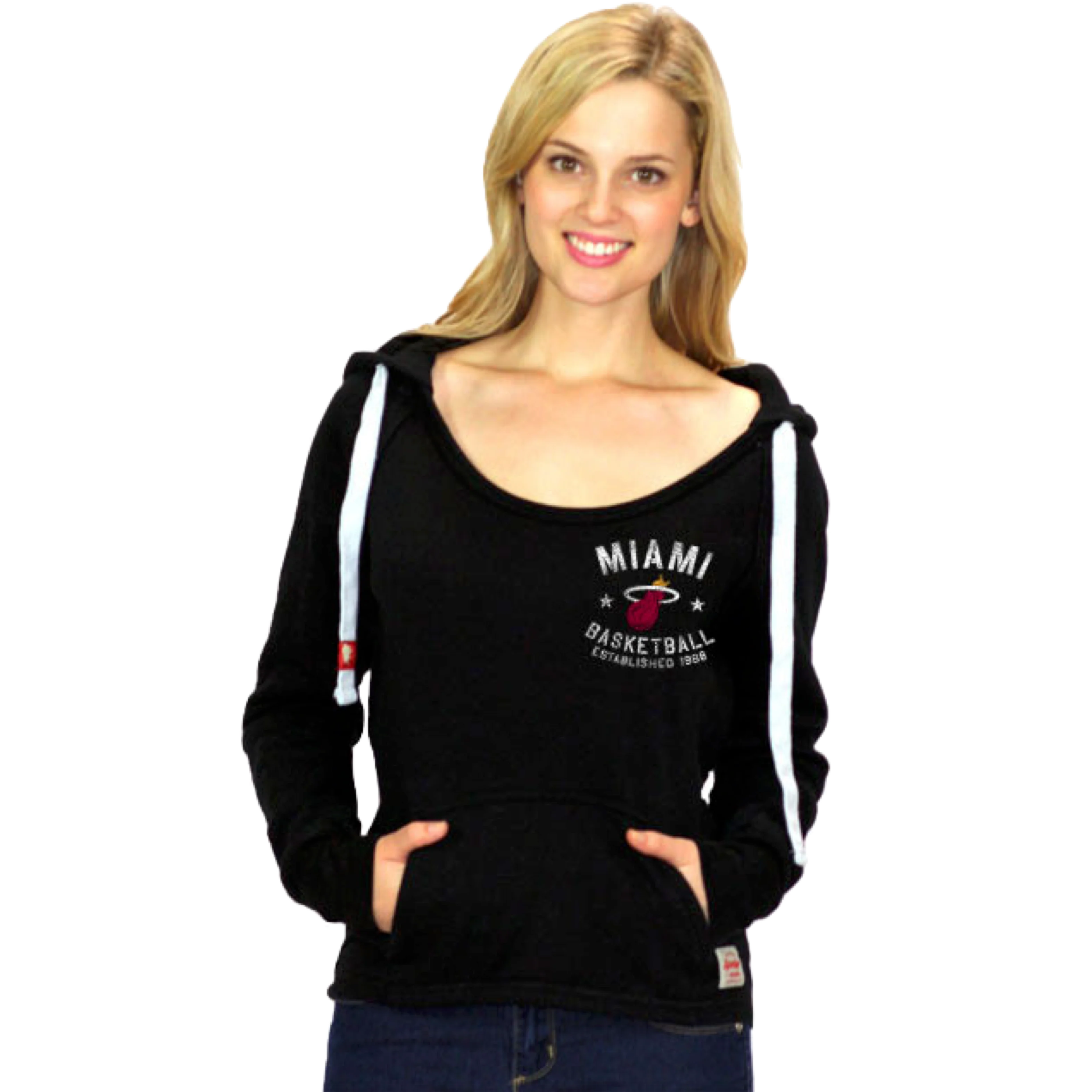 Sportiqe Miami HEAT Ladies Port Hoodie - Image 2