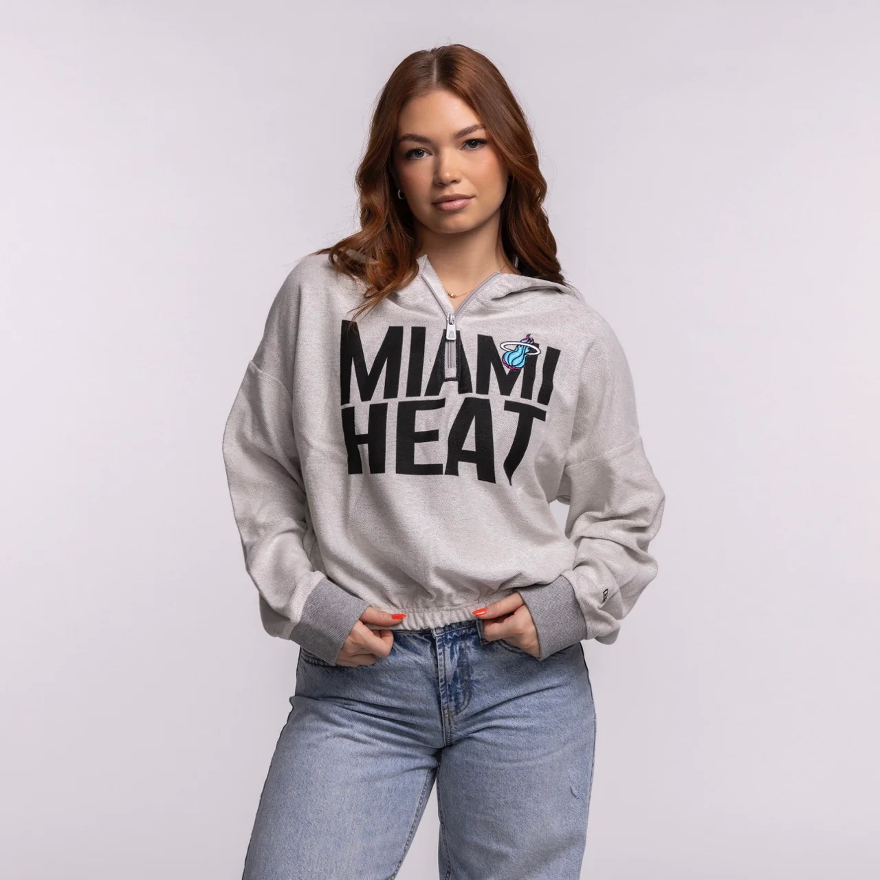 New Era Miami HEAT Original Vice Nights 1/4 Zip Women's Hoodie