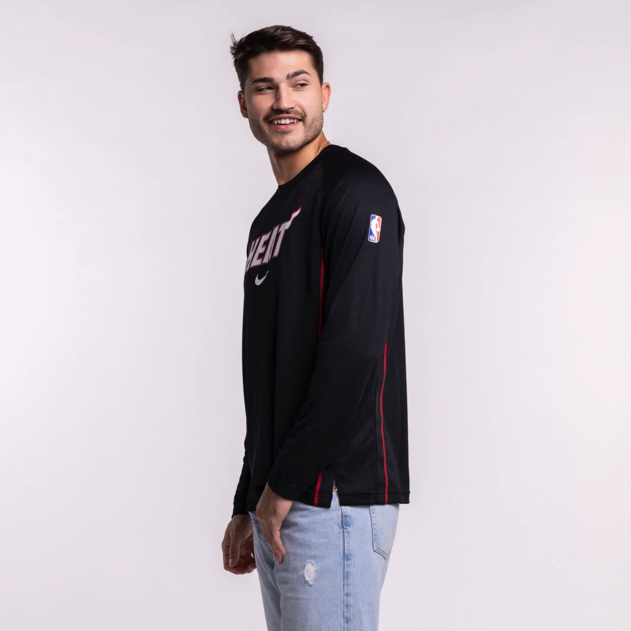 Nike Miami HEAT 2025-26 On-Court Long Sleeve Shooting Shirt - Image 3