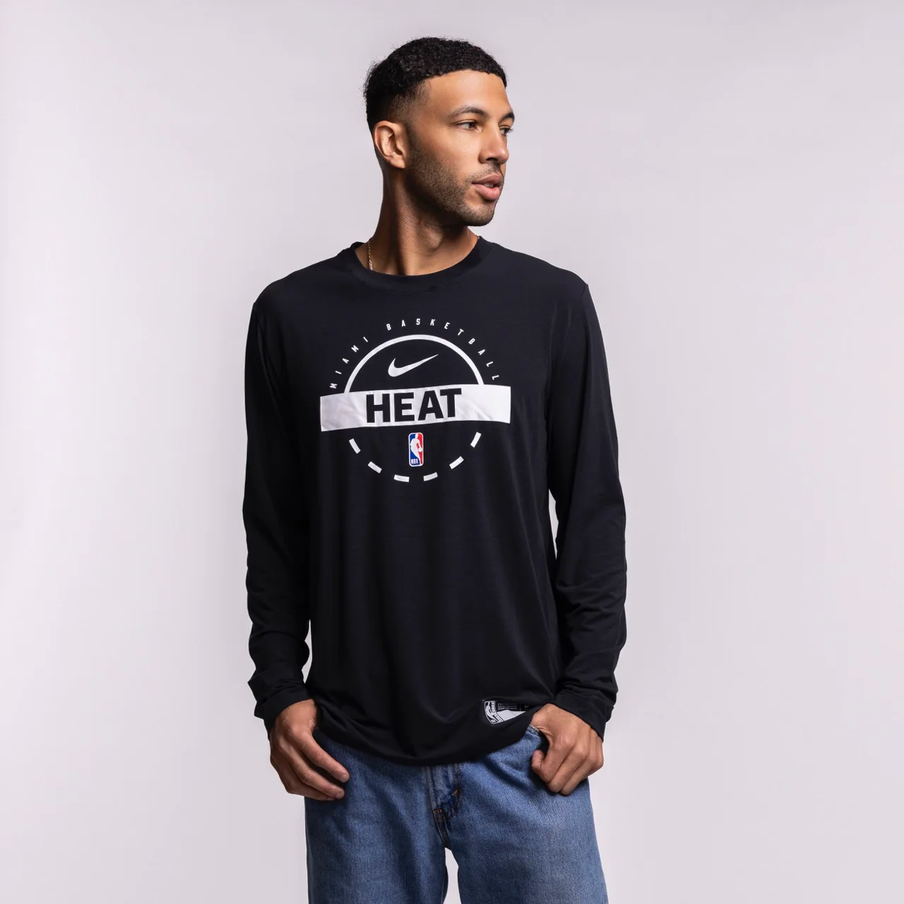 Nike Miami HEAT 2025-26 Authentic On-Court Practice Long Sleeve Tee - Image 3