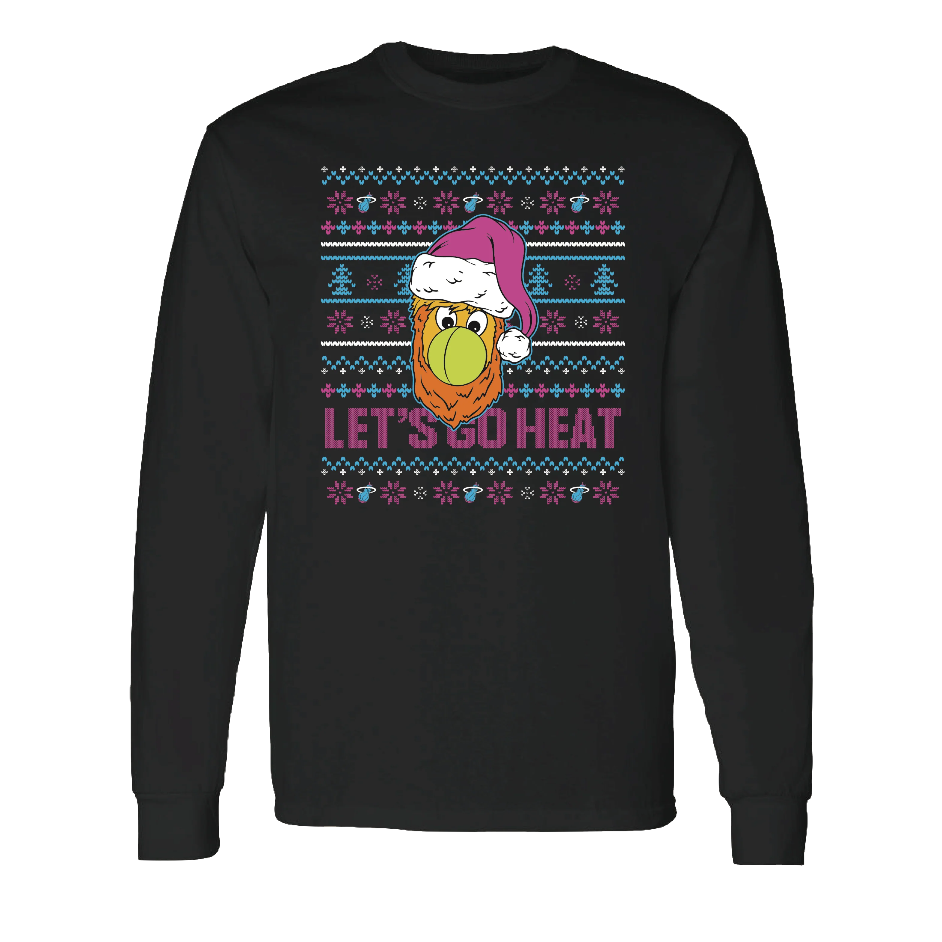 Miami HEAT Original Vice Nights Burnie Holiday Long Sleeve Tee - Image 4