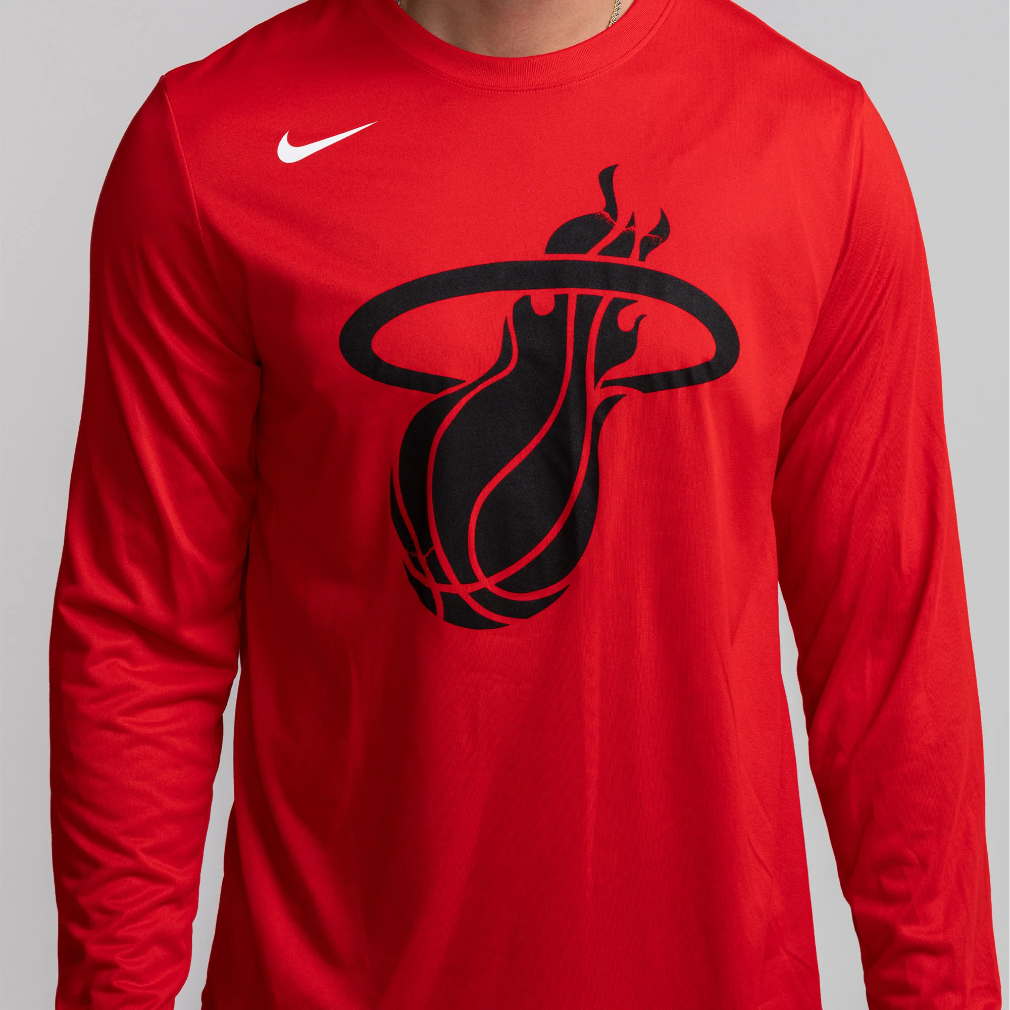 Nike HEAT Culture: Blood Red Logo Long Sleeve - Image 3