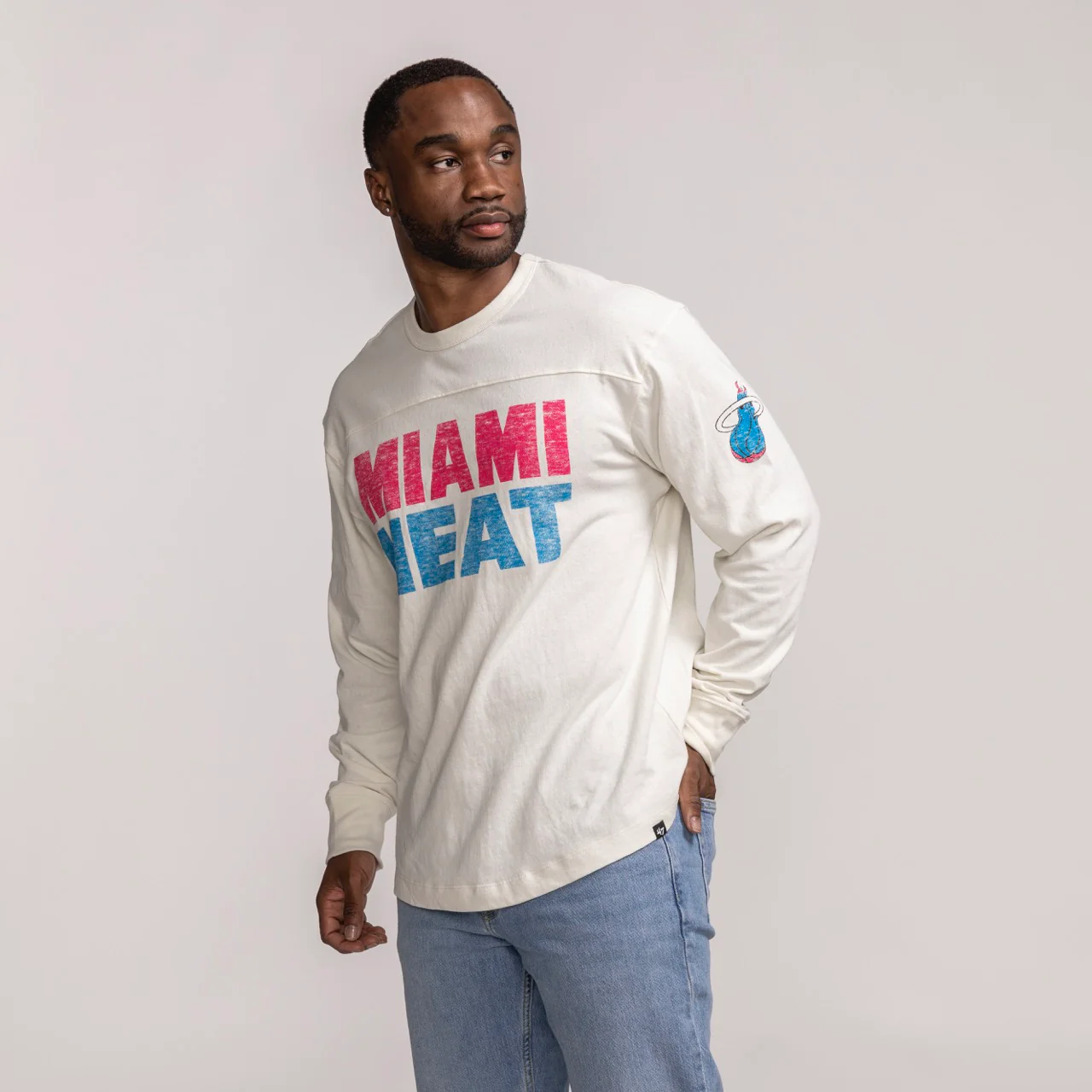 '47 Brand Miami HEAT Original Vice Long Sleeve Tee - Image 3