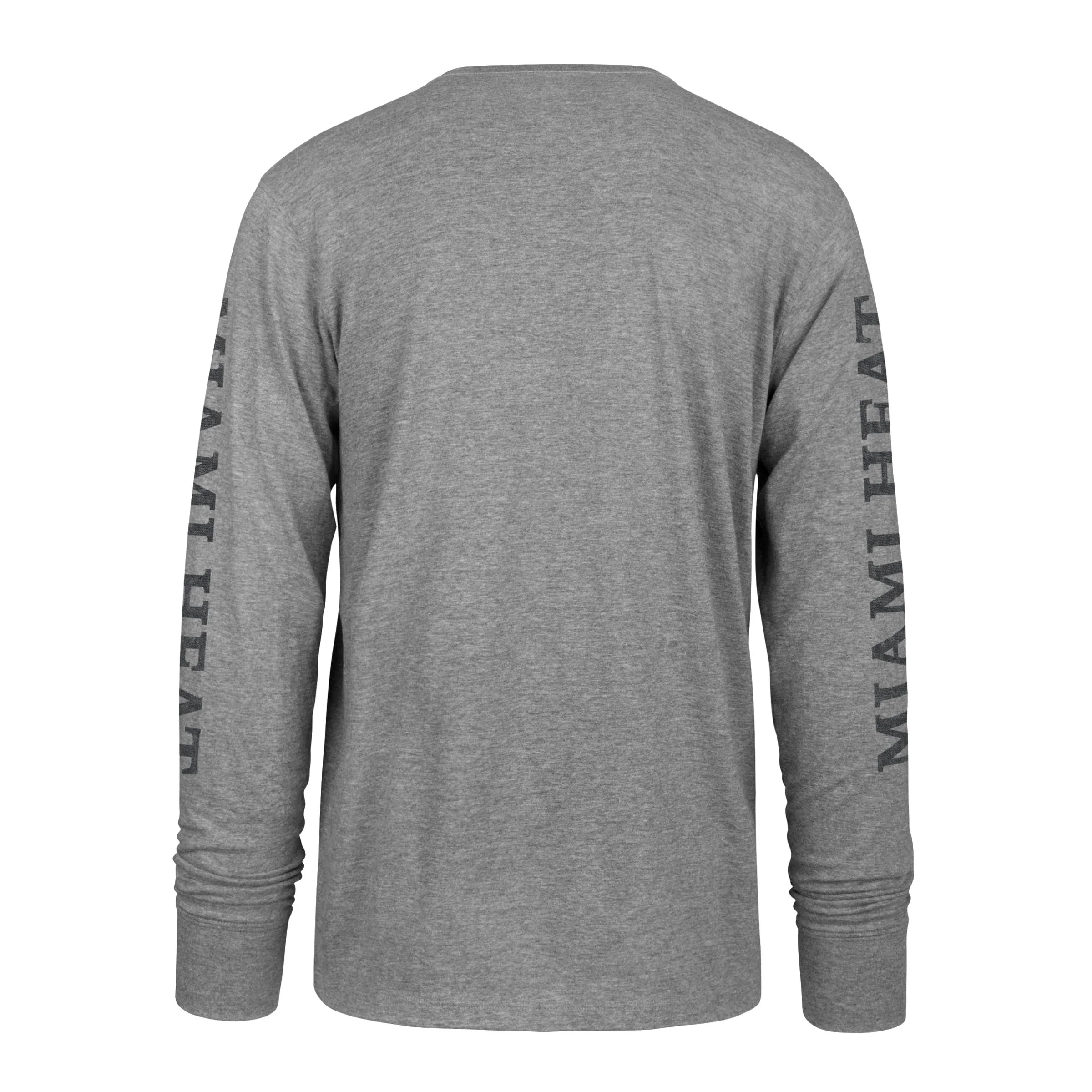 '47 Brand Miami HEAT Triple Down Grey Long Sleeve Tee - Image 2