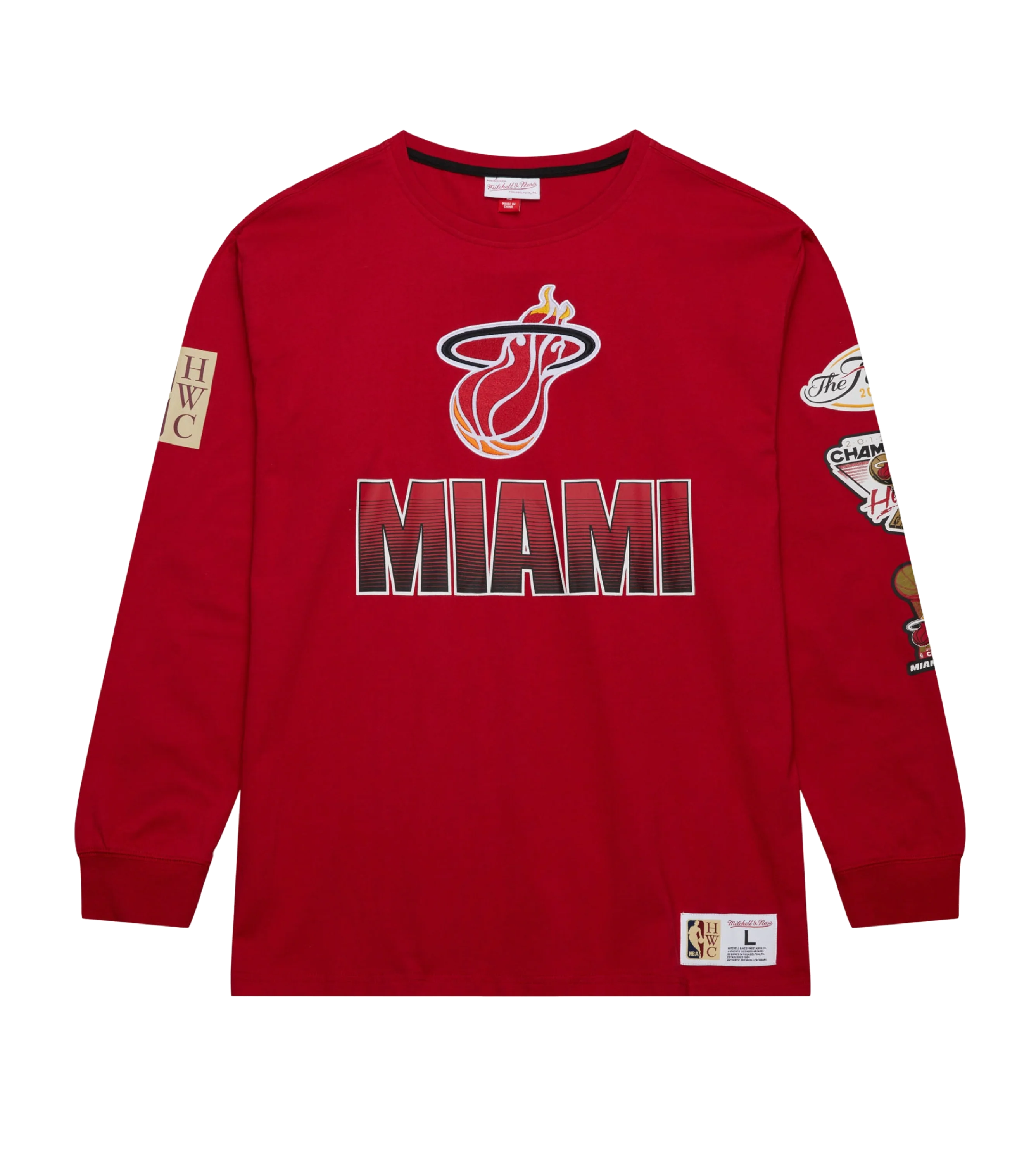 Mitchell & Ness Miami HEAT Allover Vintage Long Sleeve Tee - Image 8