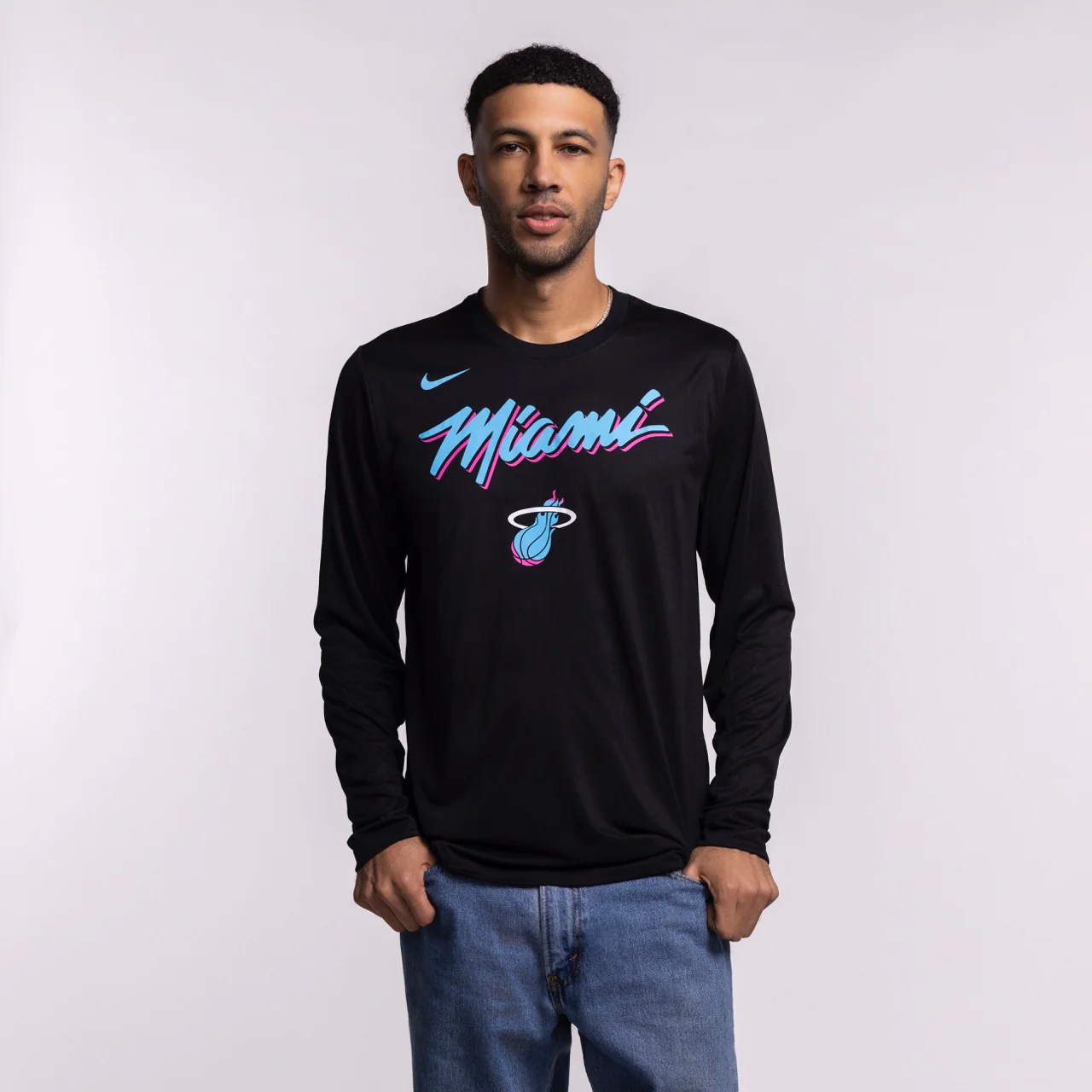 Nike Miami HEAT Original Vice Nights Legend Long Sleeve Tee - Image 4