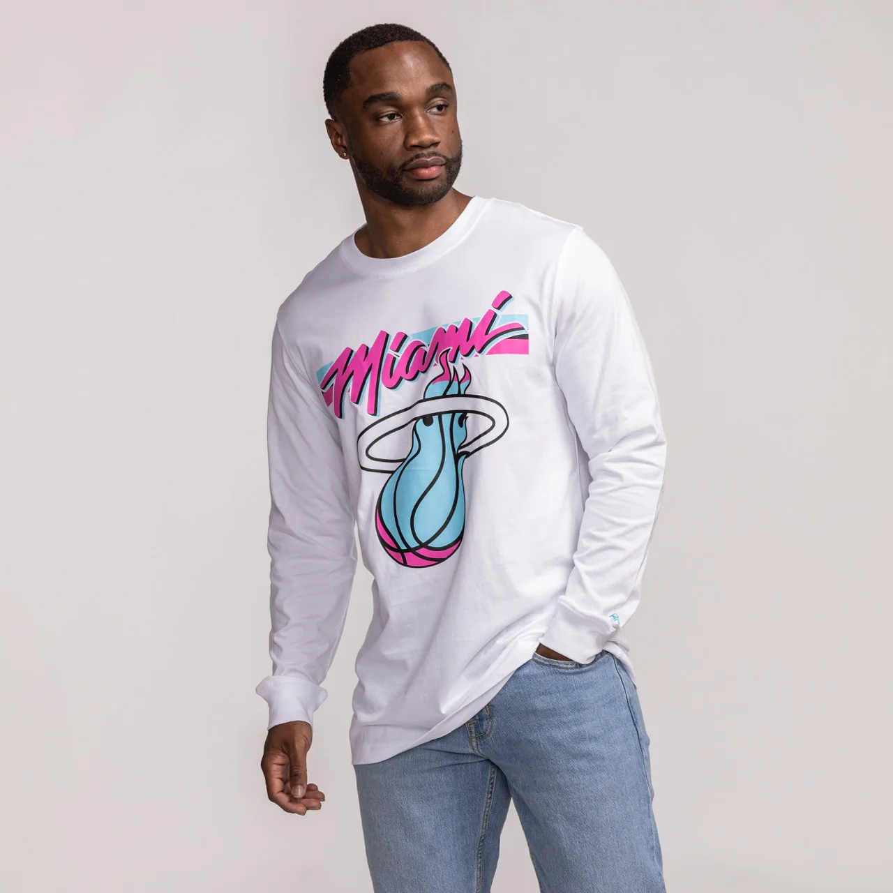 New Era Miami HEAT Original Vice Long Sleeve Tee