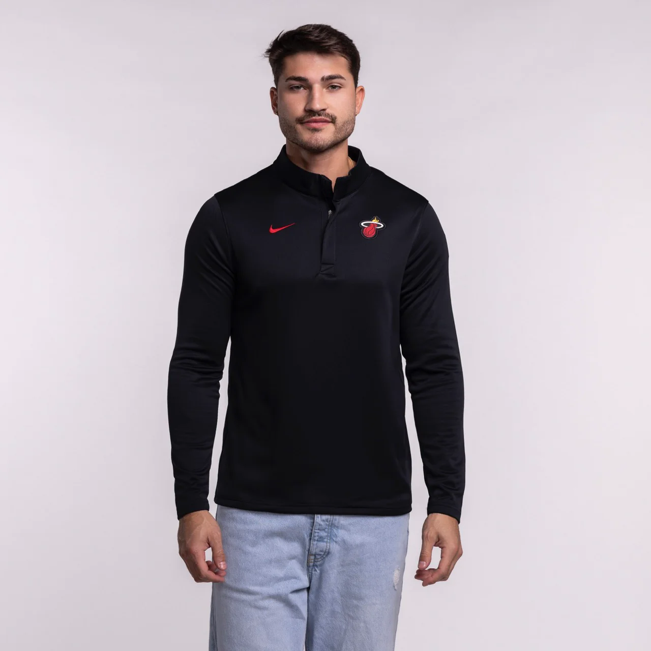 Nike Miami HEAT Black Logo 1/4 Zip - Image 3