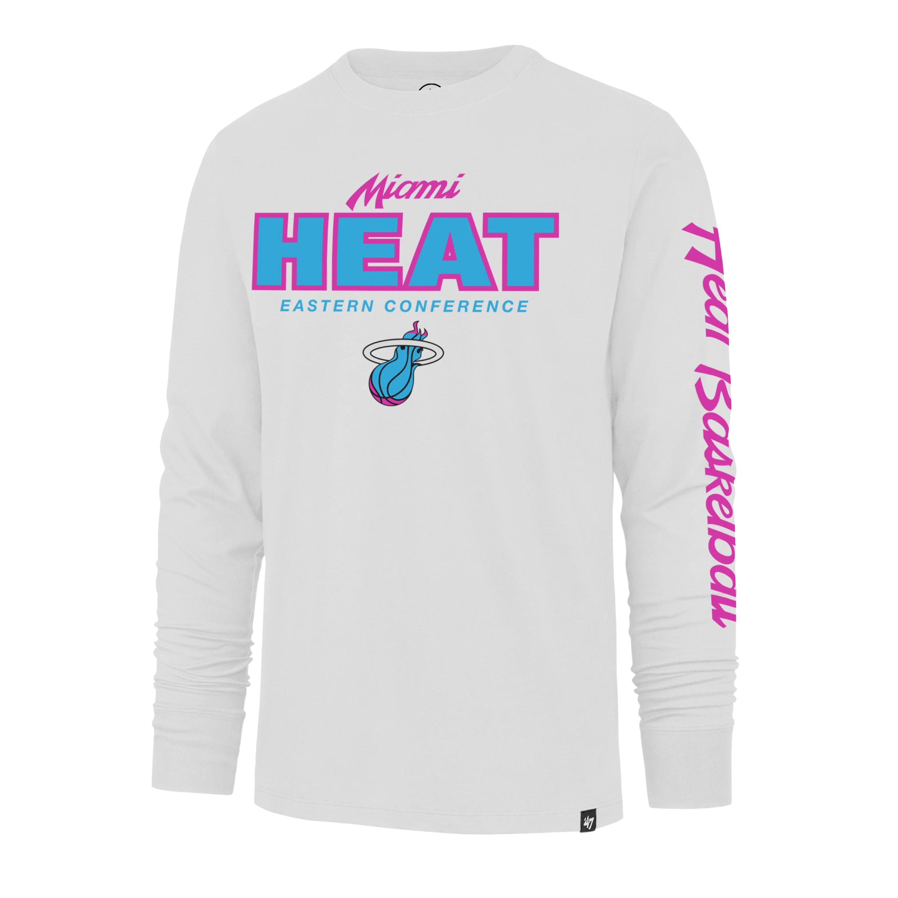 '47 Brand Miami HEAT Original Vice Nights White Long Sleeve Tee - Image 4
