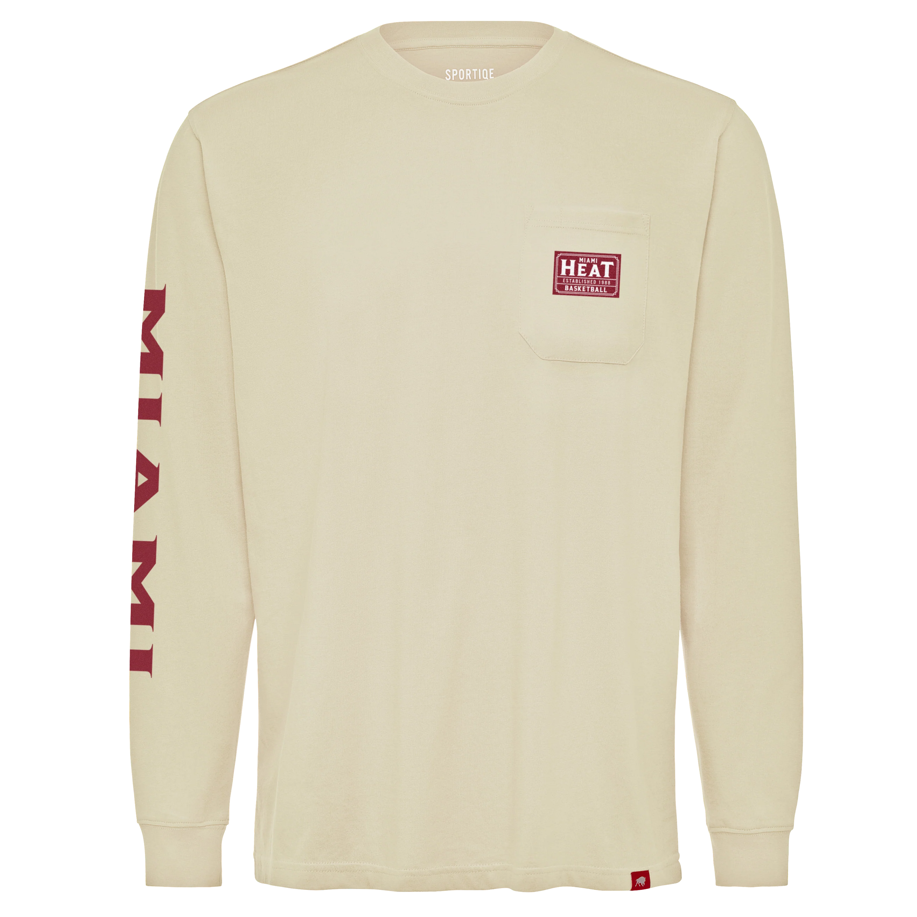 Sportiqe Miami HEAT Beige Long Sleeve Tee - Image 4