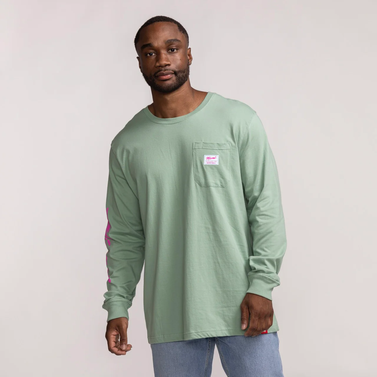 Sportiqe Miami HEAT Original Vice Wordmark Long Sleeve Tee - Image 2