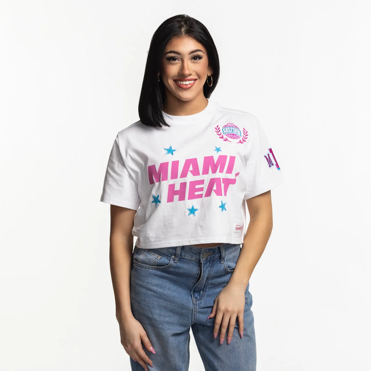 Mitchell & Ness Miami HEAT Original Vice Nights Women's Boxy Tee