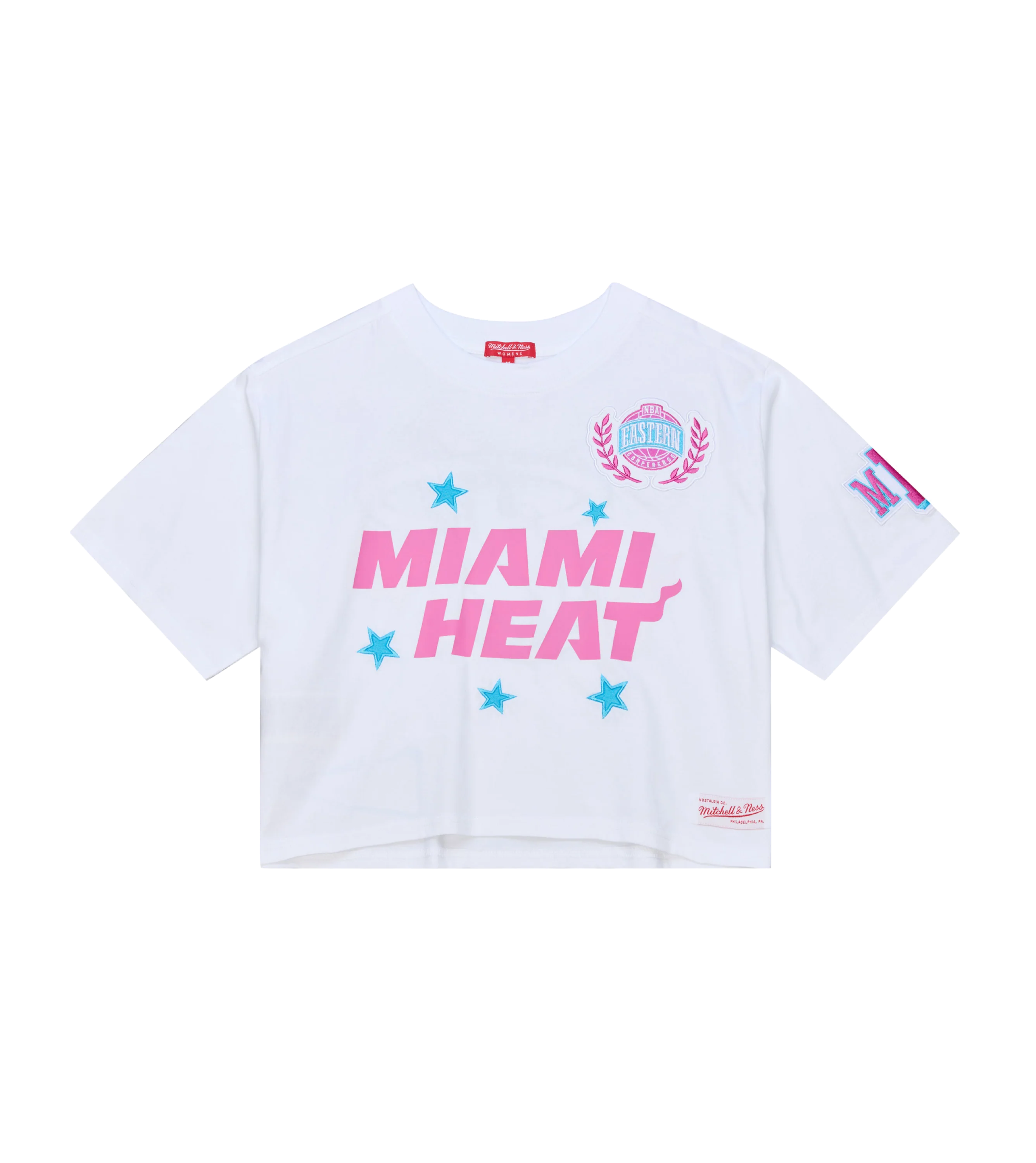 Mitchell & Ness Miami HEAT Original Vice Nights Women's Boxy Tee - Image 4
