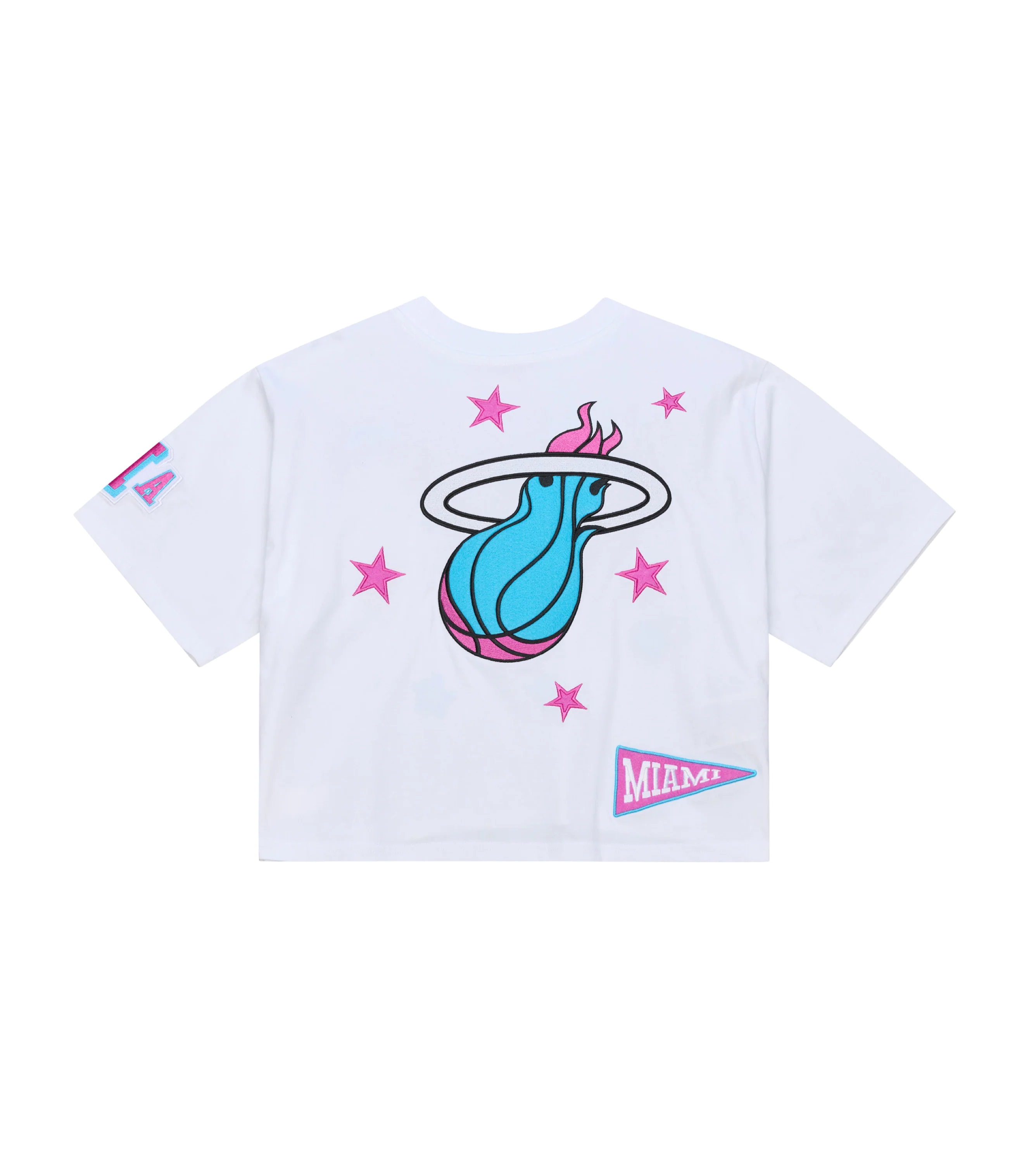 Mitchell & Ness Miami HEAT Original Vice Nights Women's Boxy Tee - Image 5