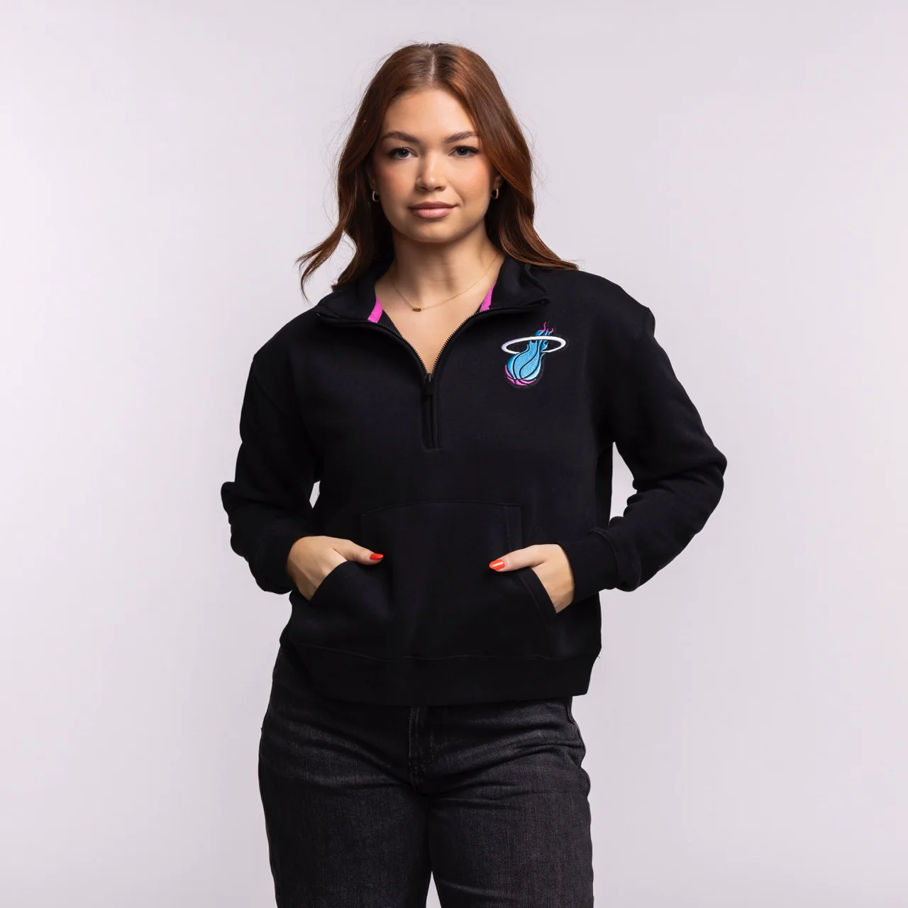 Stadium Essentials Miami HEAT Original Vice Nights 1/2 Zip Women's Jacket