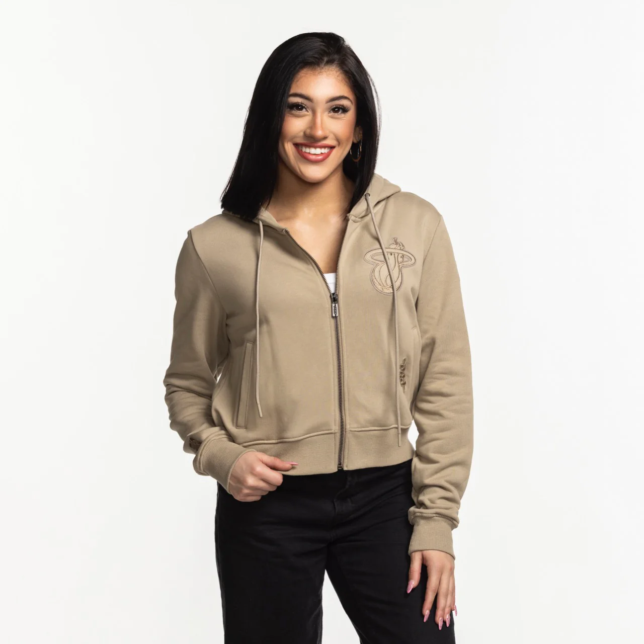 Pro Standard Miami HEAT Original Vice Nights Beige Women's Hoodie