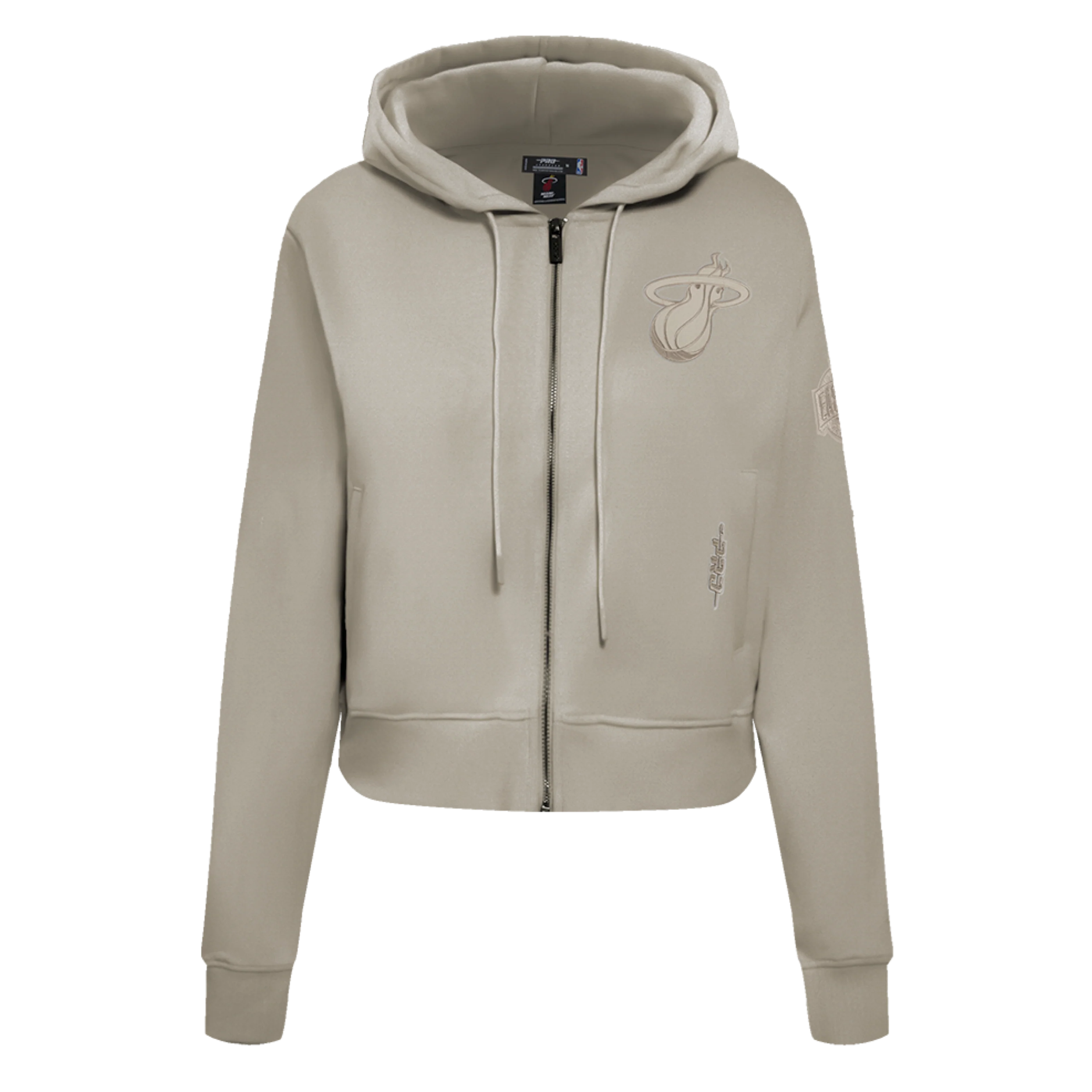 Pro Standard Miami HEAT Original Vice Nights Beige Women's Hoodie - Image 4