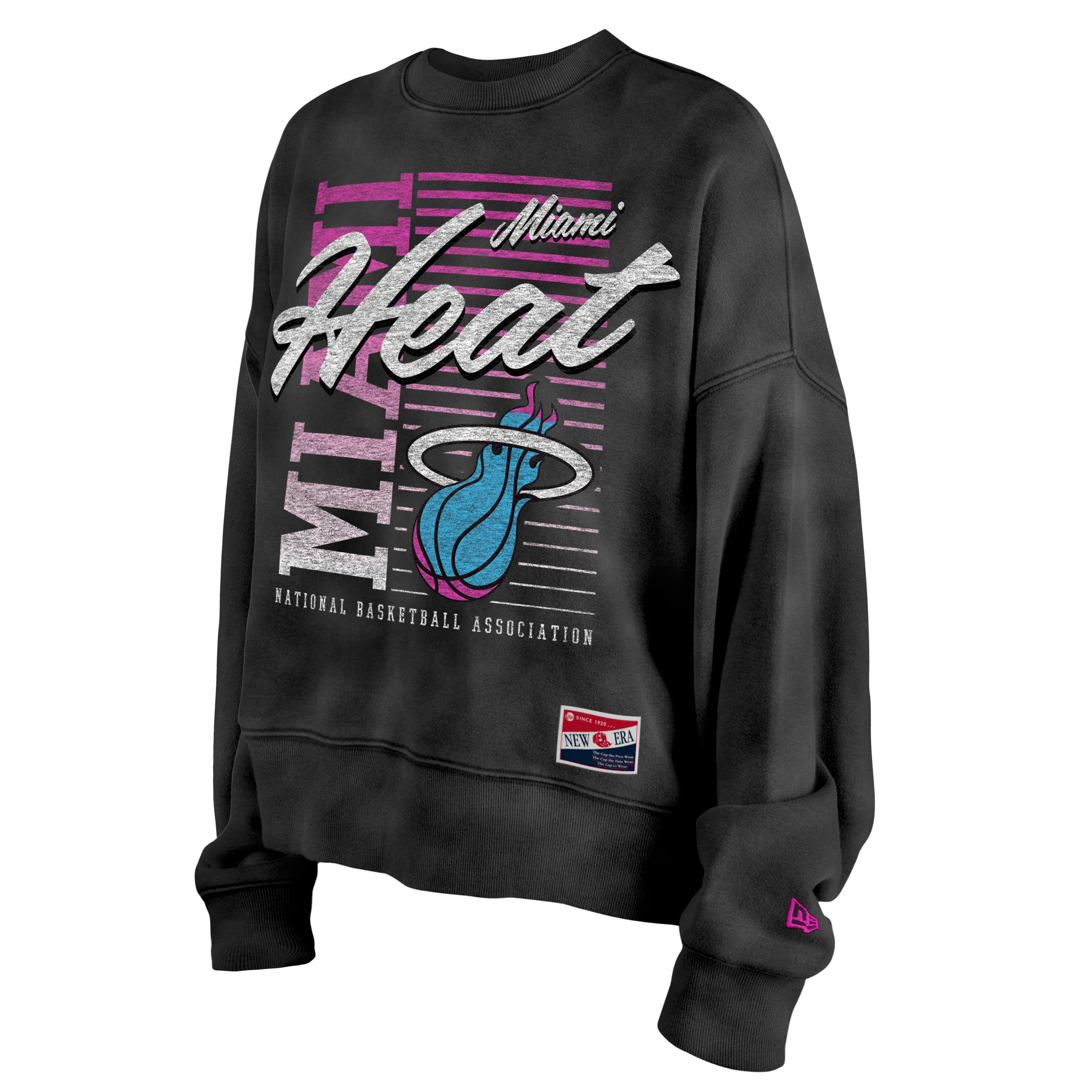 New Era Miami HEAT Original Vice Nights Washed Women's Crewneck - Image 5