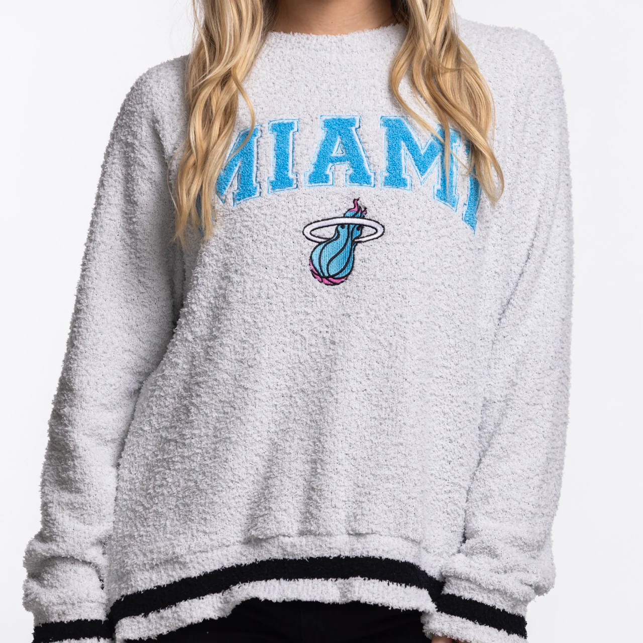 Concepts Sports Miami HEAT Original Vice Nights Women's Crewneck - Image 3