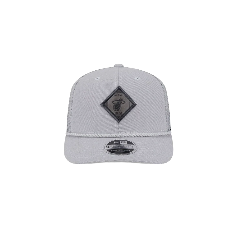 New Era Miami HEAT Leather Logo Stretch Snapback